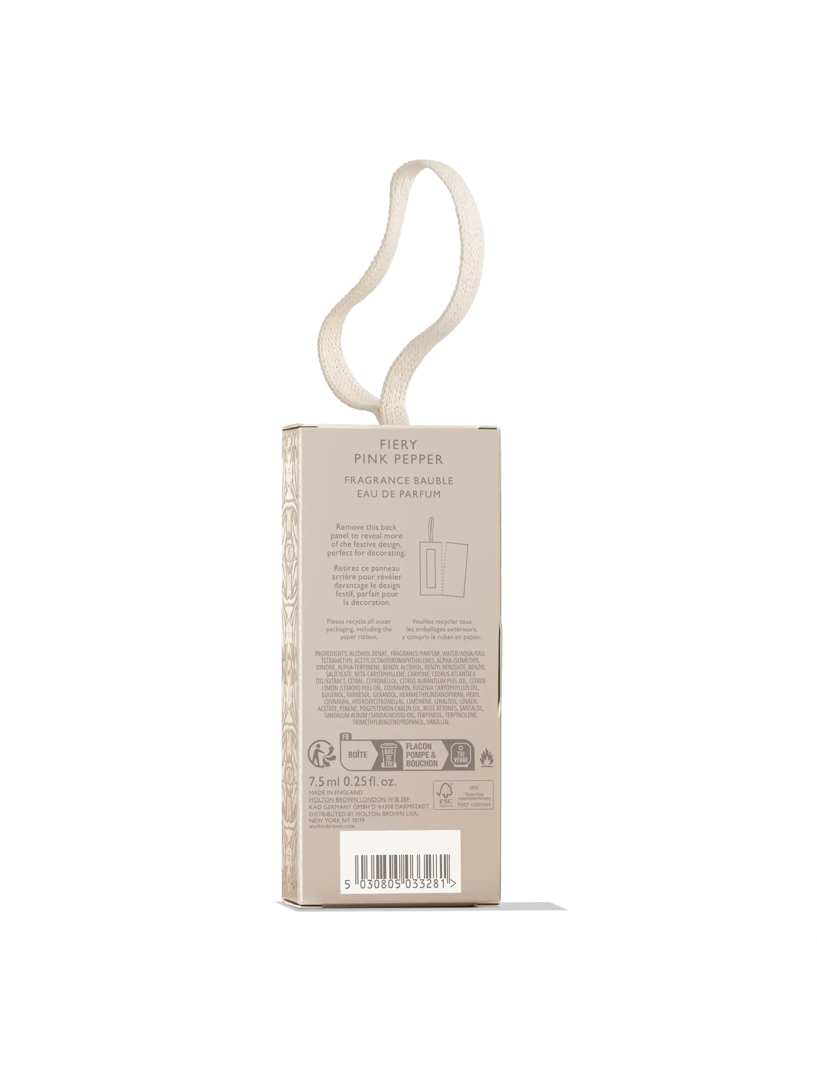 Molton Brown - Fiery Pink Pepper Fragrance Bauble EdP - till honom  - clear - 2