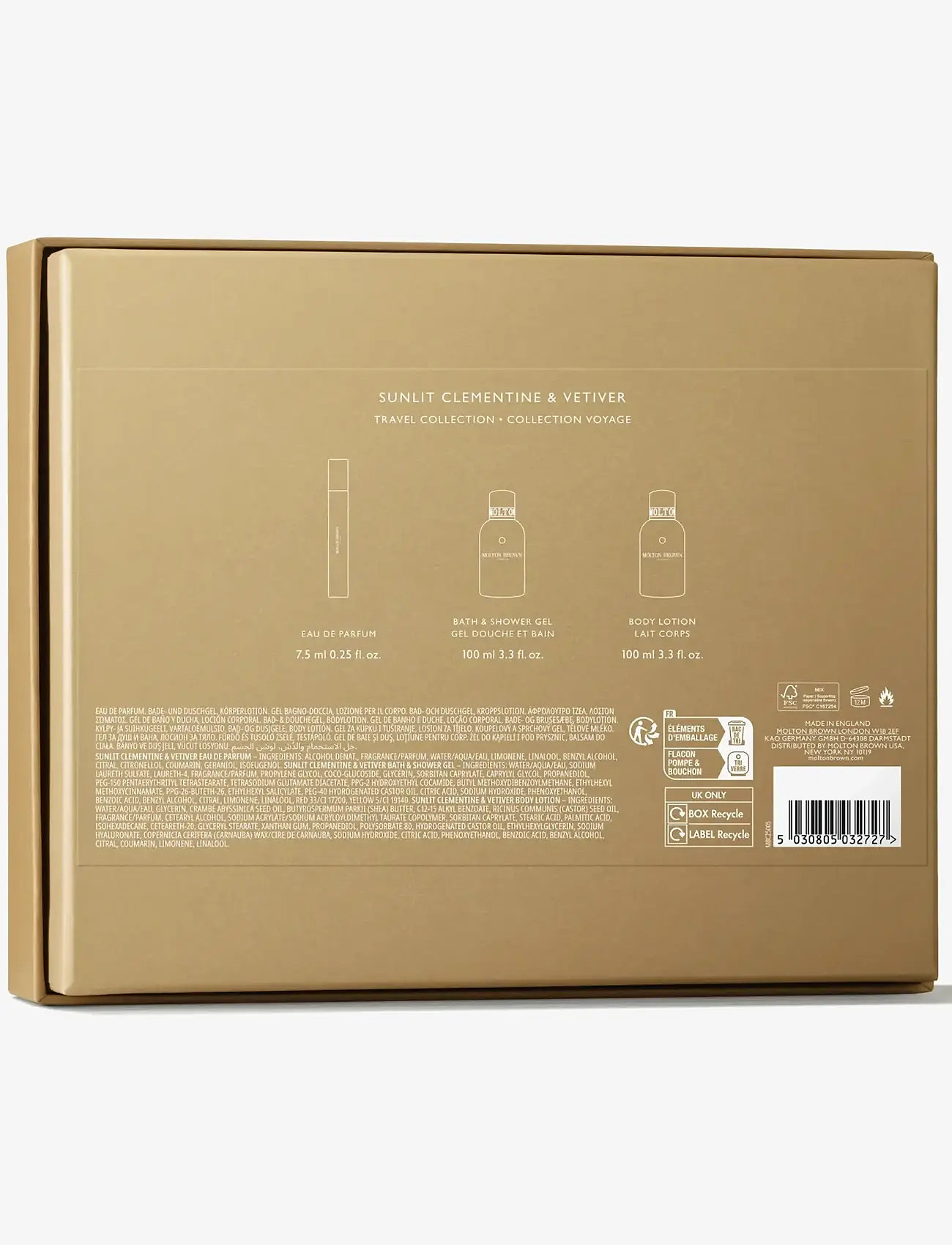 Molton Brown - Gift Set Clementine & Vetiver Travel Set EdP + Shower Gel + Body Lotion - duschgel & duscholjor  - clear - 2