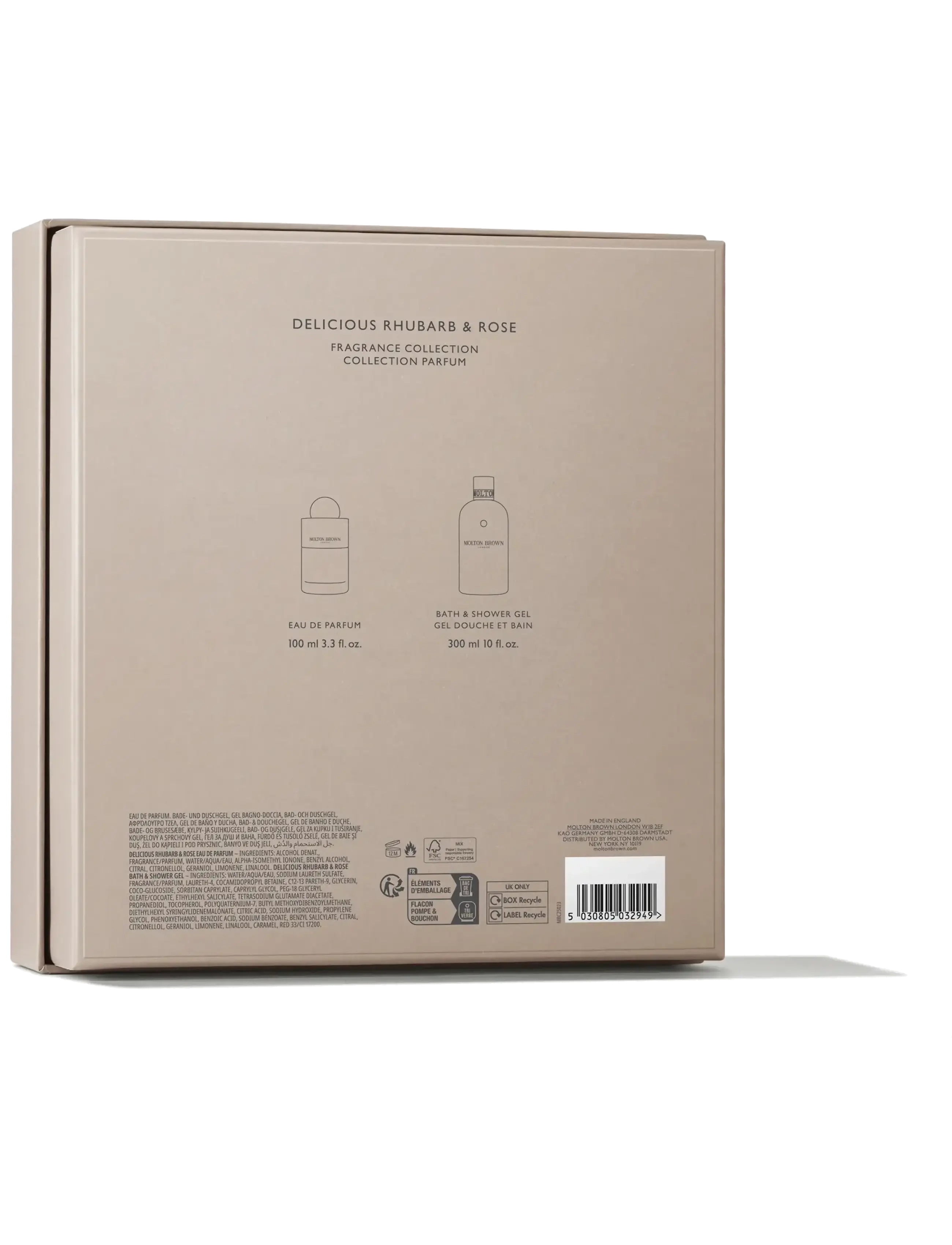 Molton Brown - Gift Set Delicious Rhubarb & Rose Fragrance Set EdP + Bath & Shower Gel - shower gel & bruseolier - clear - 2