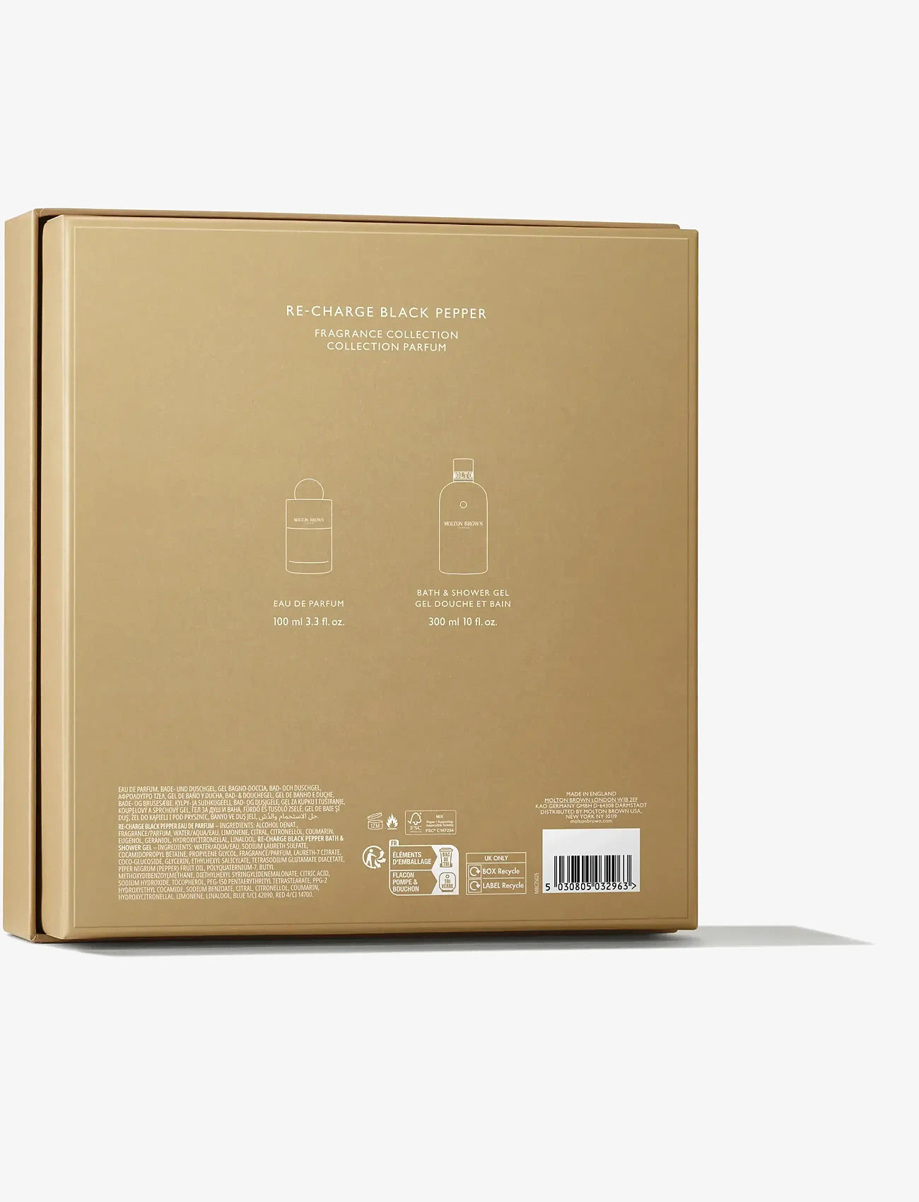 Molton Brown - Gift Set Re-charge Black Pepper Fragrance Set EdP + Bath & Shower Gel - til ham - clear - 2