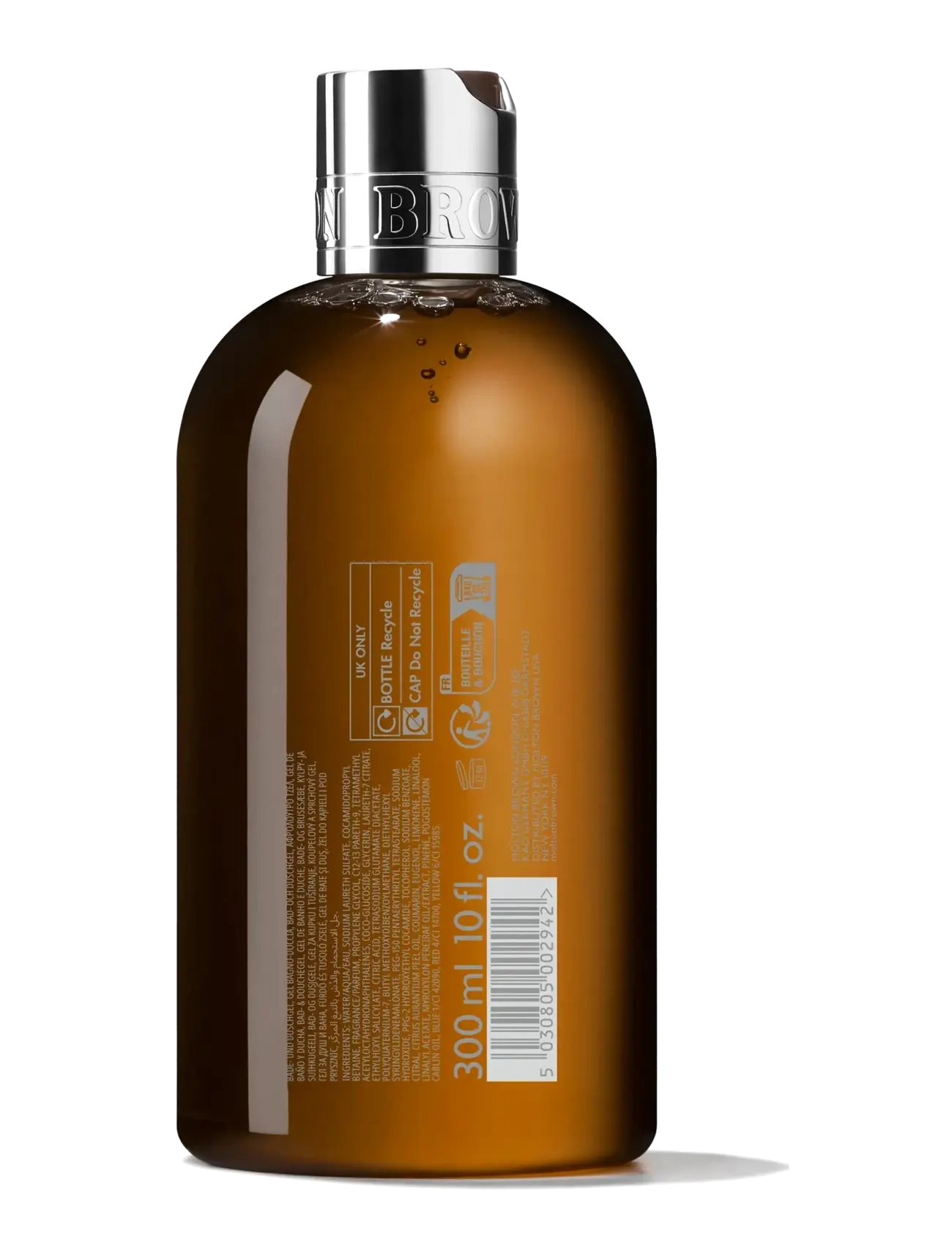 Molton Brown - Tobacco Absolute Bath & Shower Gel 300ml - shower gels - clear - 1
