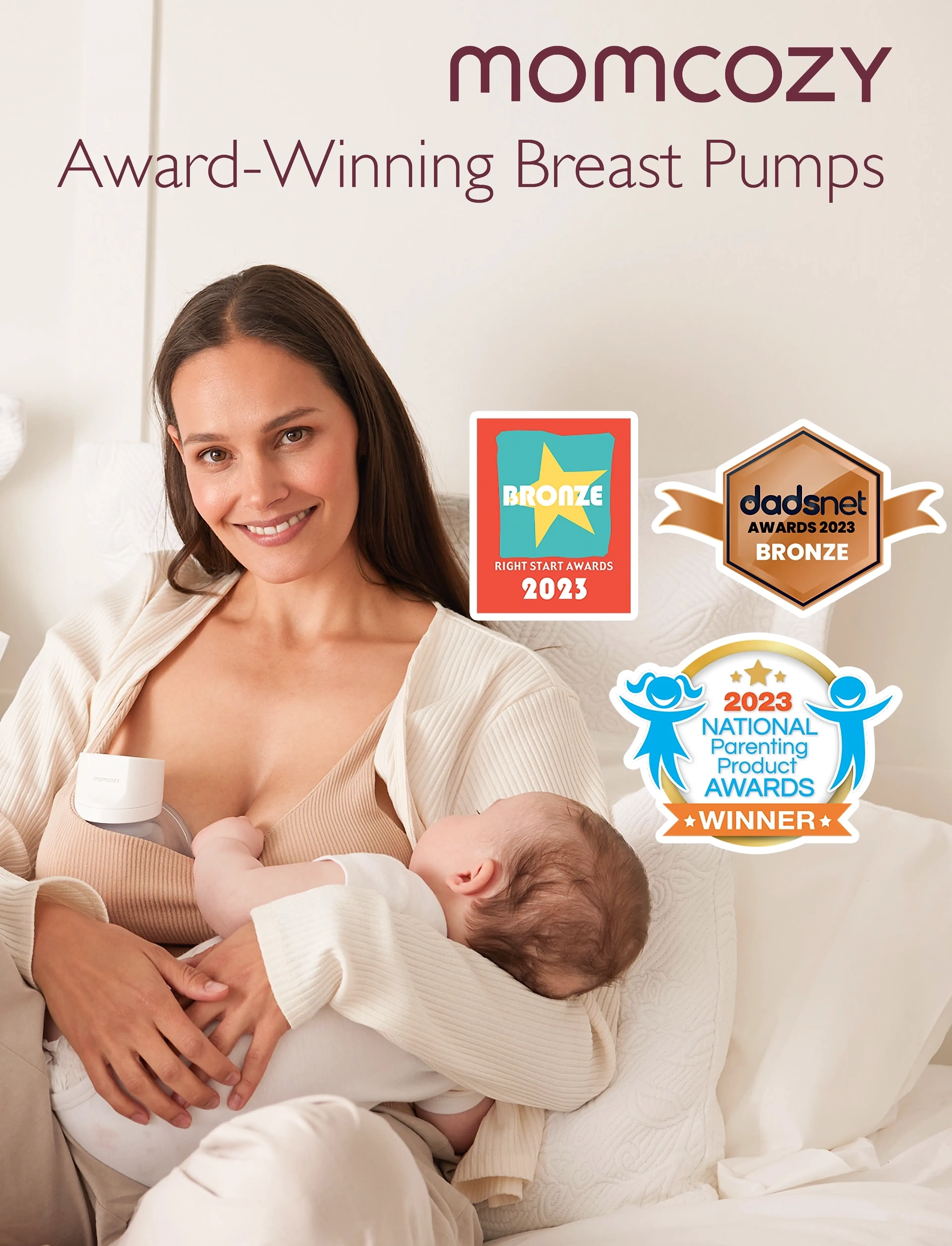 Momcozy S12 Pro Single Pack Wearable Breast Pump Weiß, Kinder, Tragbare Milchpumpe, Weiß, Gr.ONE SIZE
