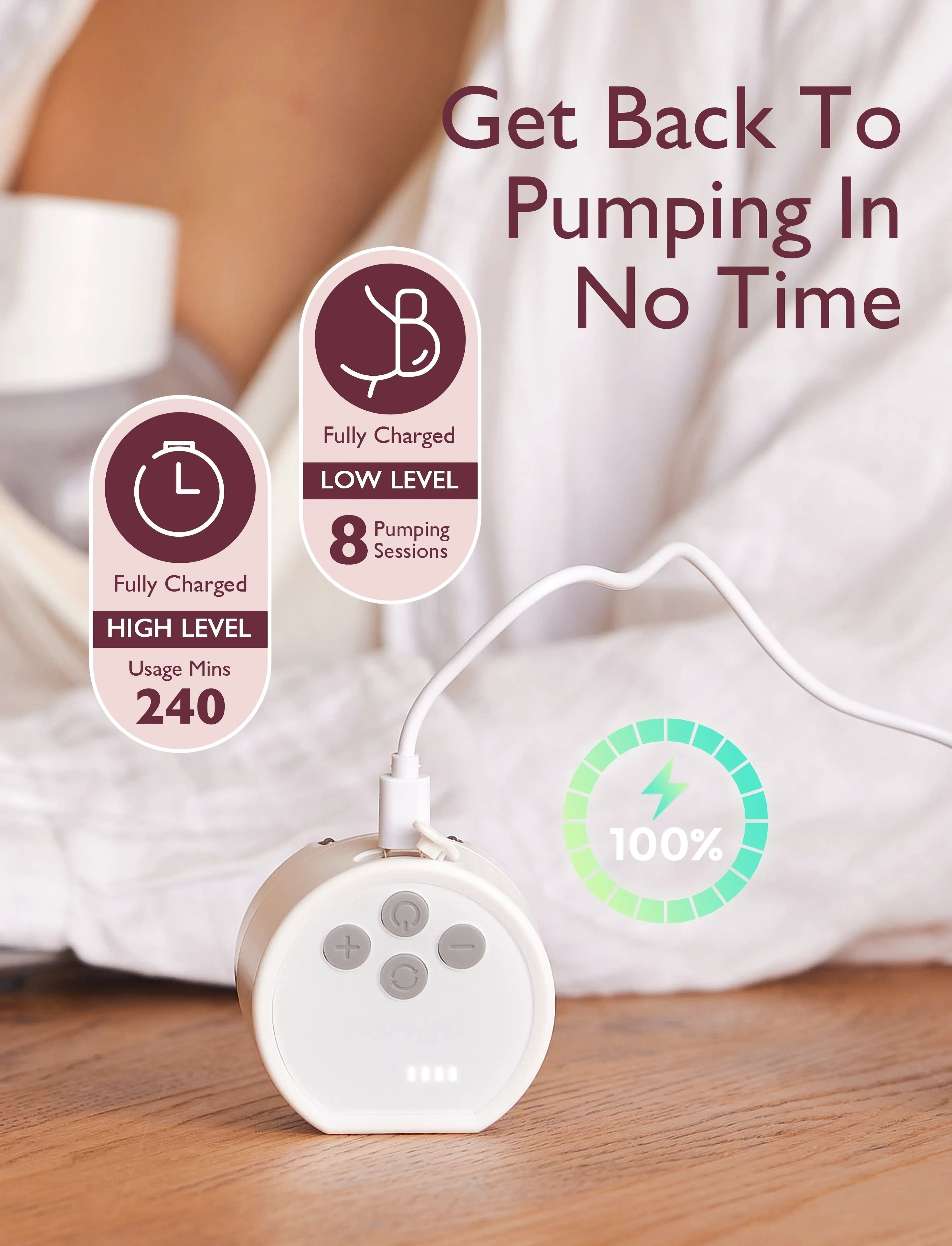 Momcozy - Momcozy  S12 Pro Single Pack Wearable Breast Pump White - tires-lait & accessoires - white - 3