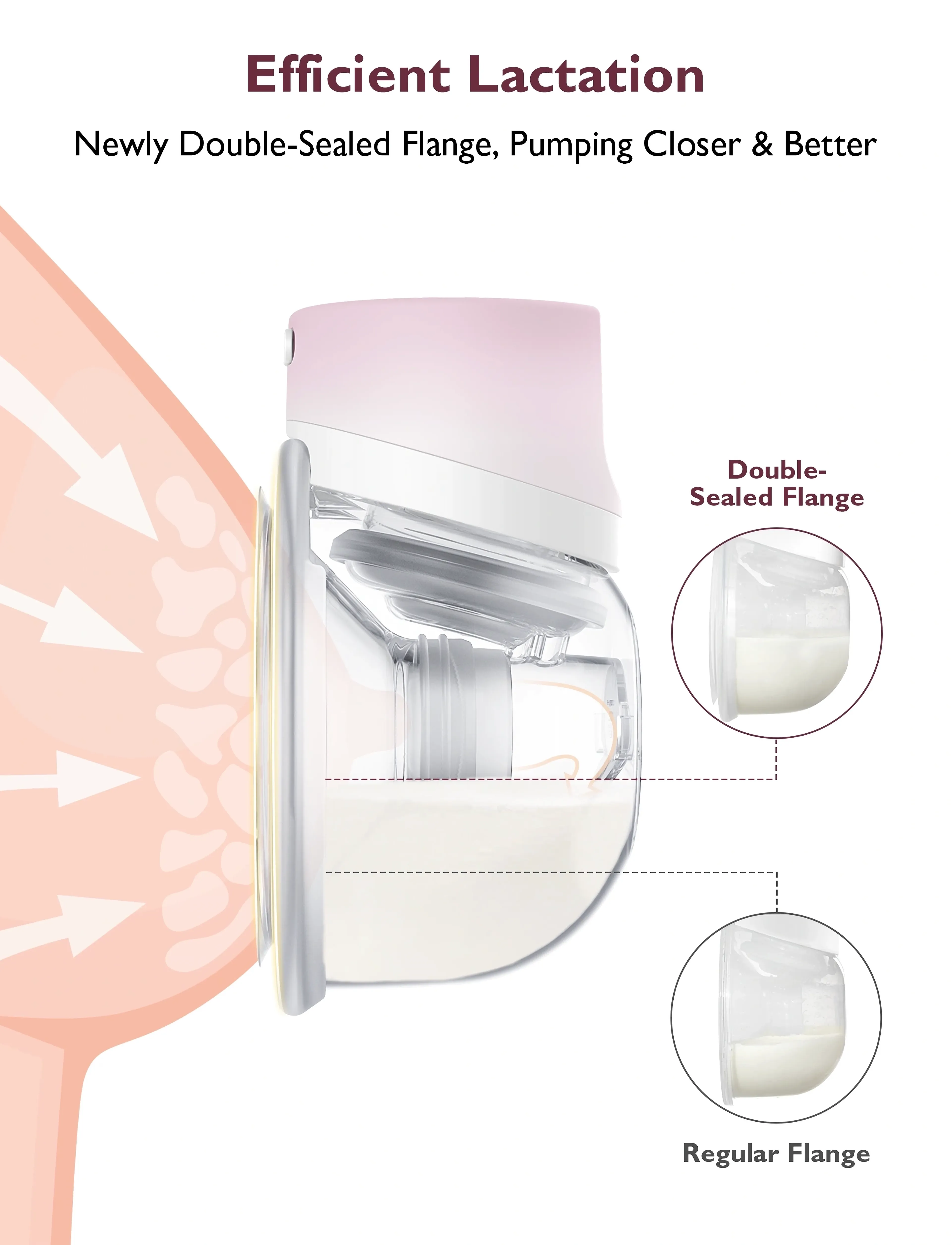 Momcozy - Momcozy  S12 Pro Single Pack Wearable Breast Pump Pink - tires-lait & accessoires - pink - 5