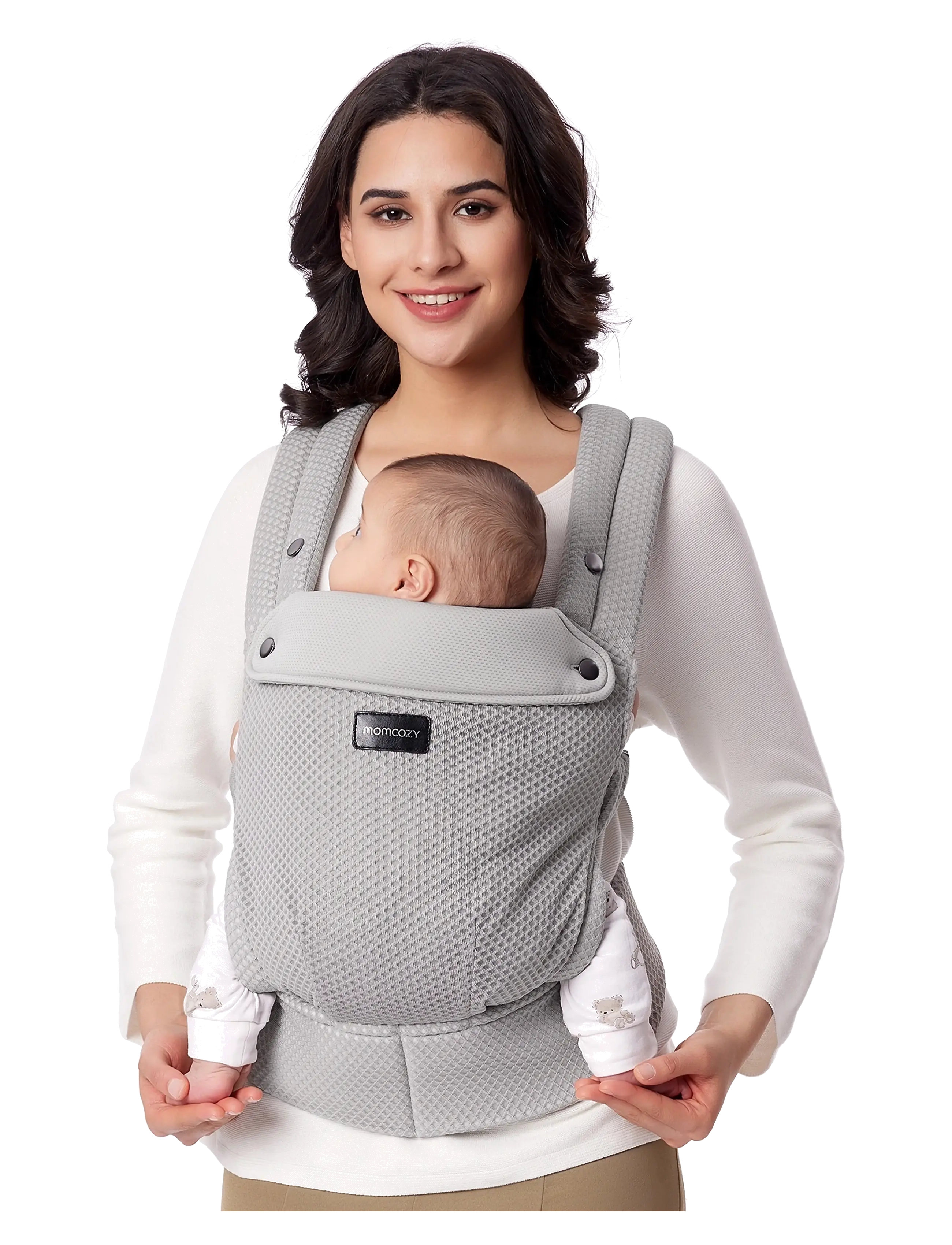 Momcozy Momcozy  Newborn to Toddler Air Mesh Soft Structured Carrier Grey - Kūdikių nešioklės - GREY / grey