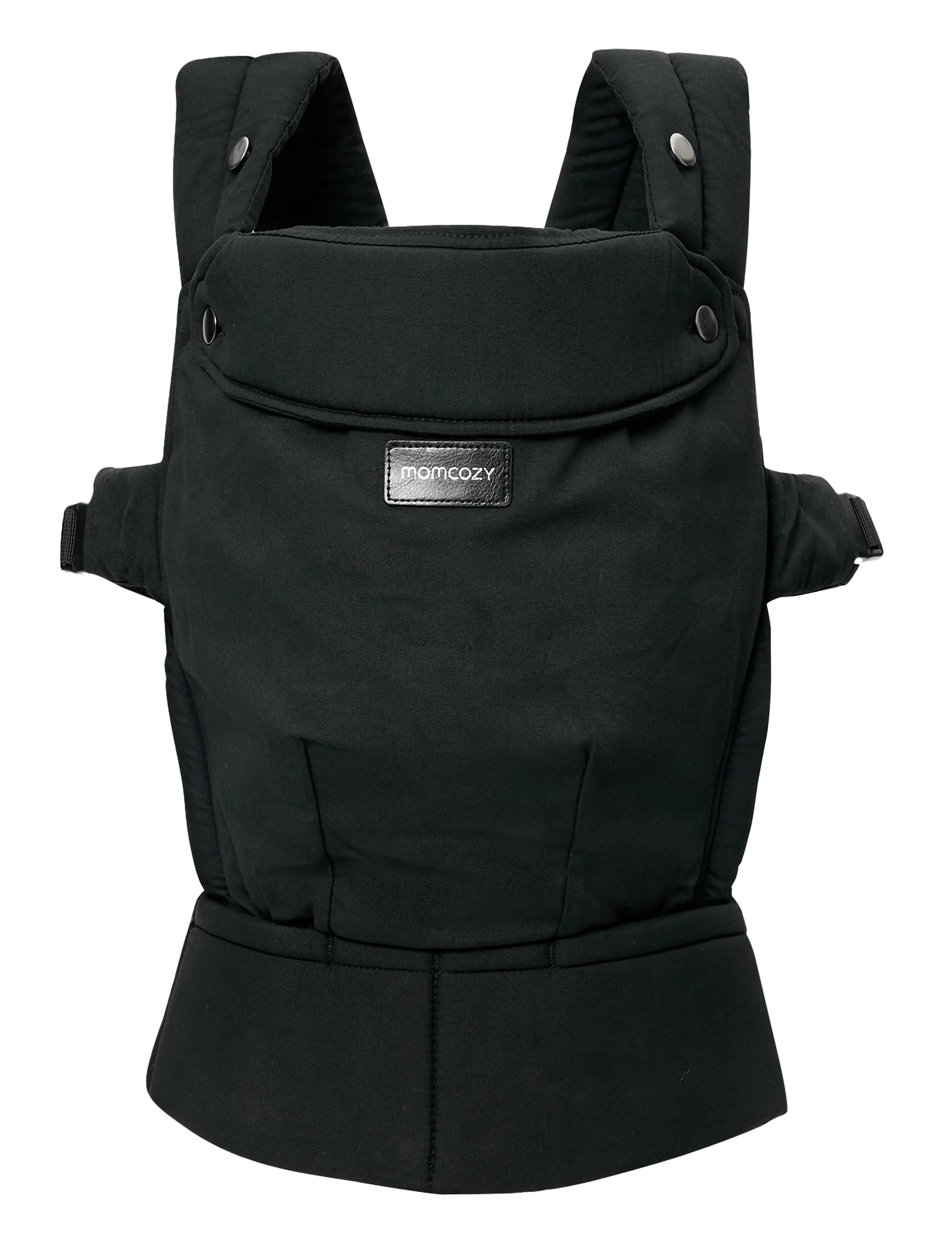 Momcozy - Momcozy  Newborn to Toddler Cotton Soft Structured Carrier Black - bæreseler & strækvikler - black - 2