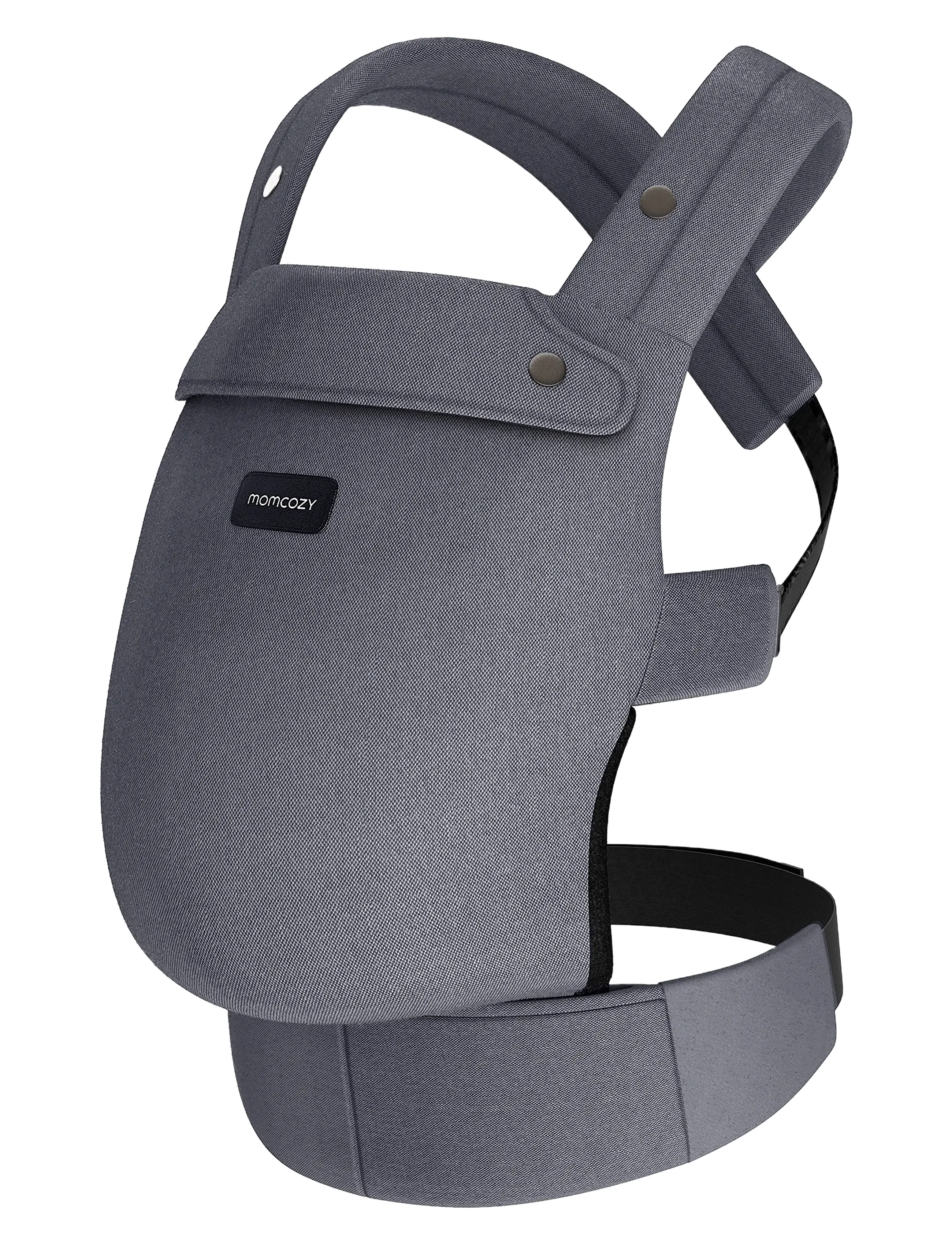 Momcozy Momcozy  Newborn to Toddler Cotton Soft Structured Carrier Grey - Burðarpokar - GREY / grey