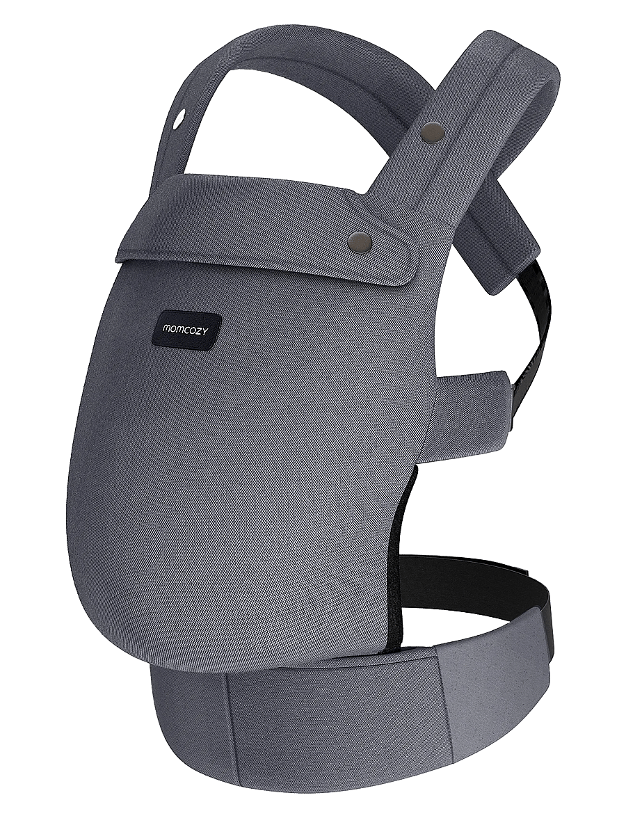 Momcozy - Momcozy Newborn to Toddler Cotton Soft Structured Carrier Grey - bæreseler - grey - 1