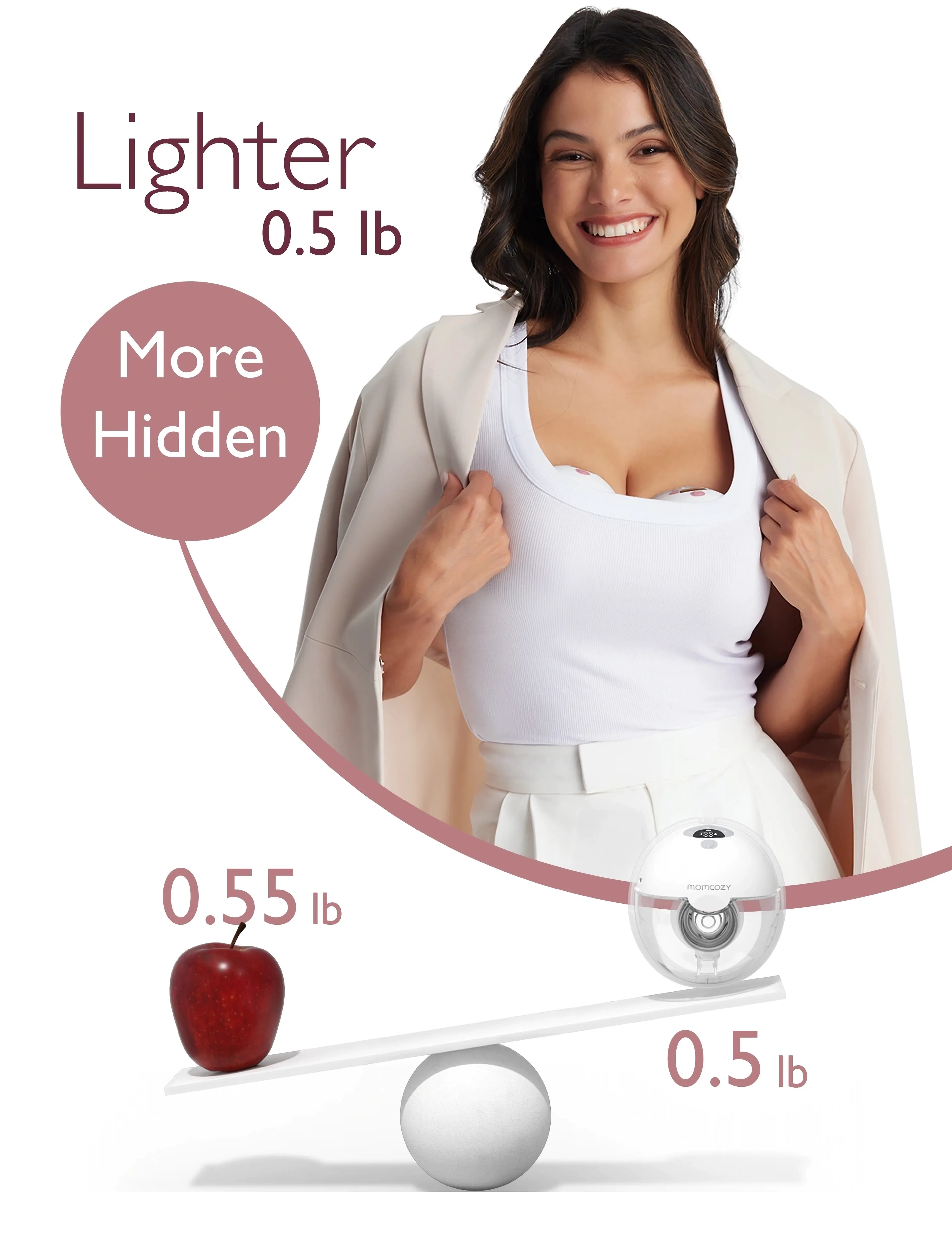 Momcozy - Momcozy  M5 Double Packs Wearable Breast Pump Purple - purple - 2