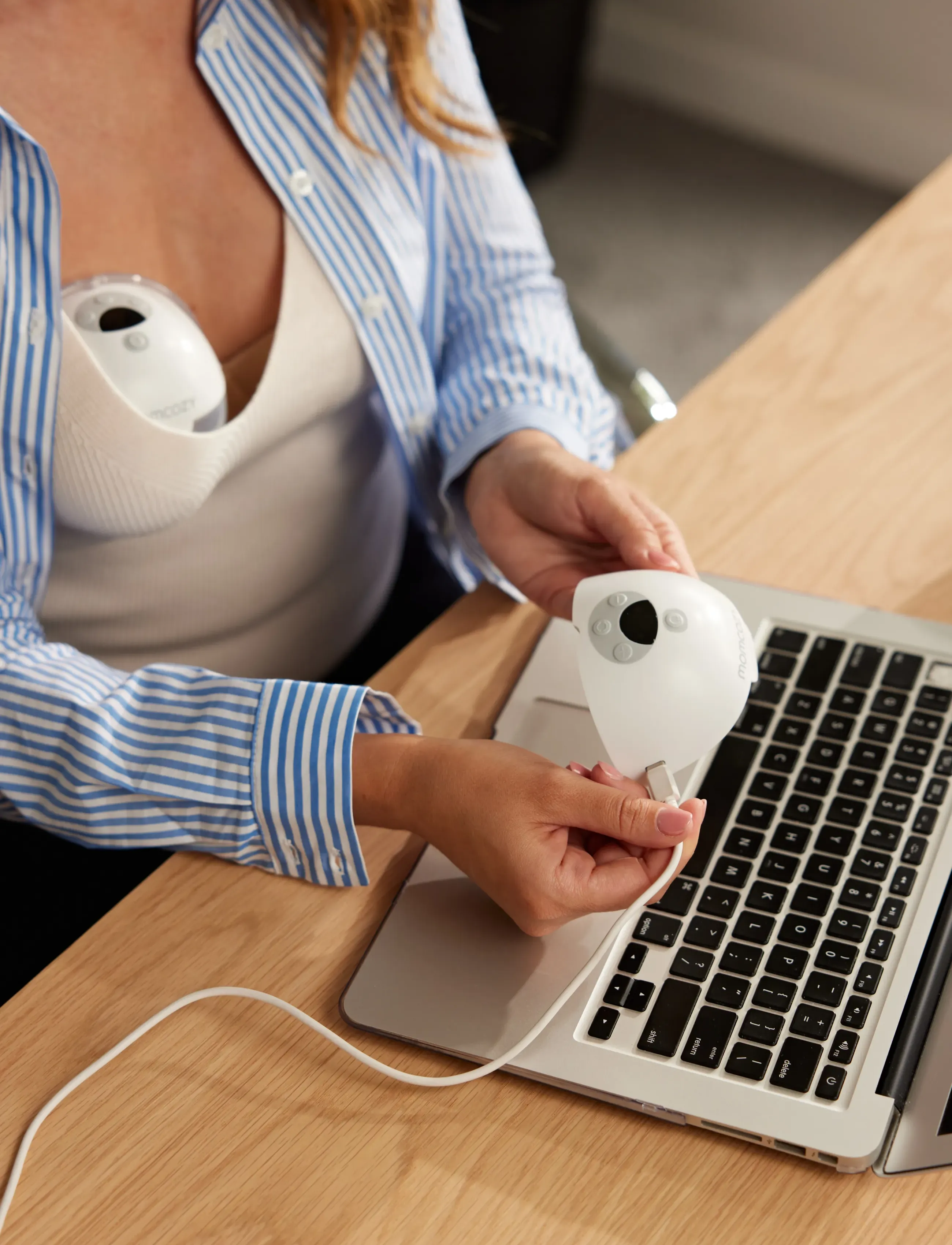 Momcozy - Momcozy  M5 Double Packs Wearable Breast Pump Grey - grey - 3