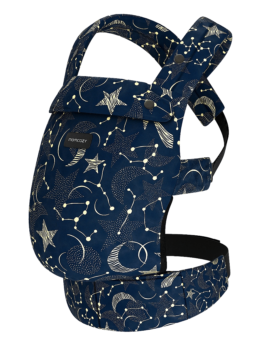 Momcozy - Momcozy Newborn to Toddler Cotton Soft Structured Carrier Starry Night - bärselar - starry night - 1