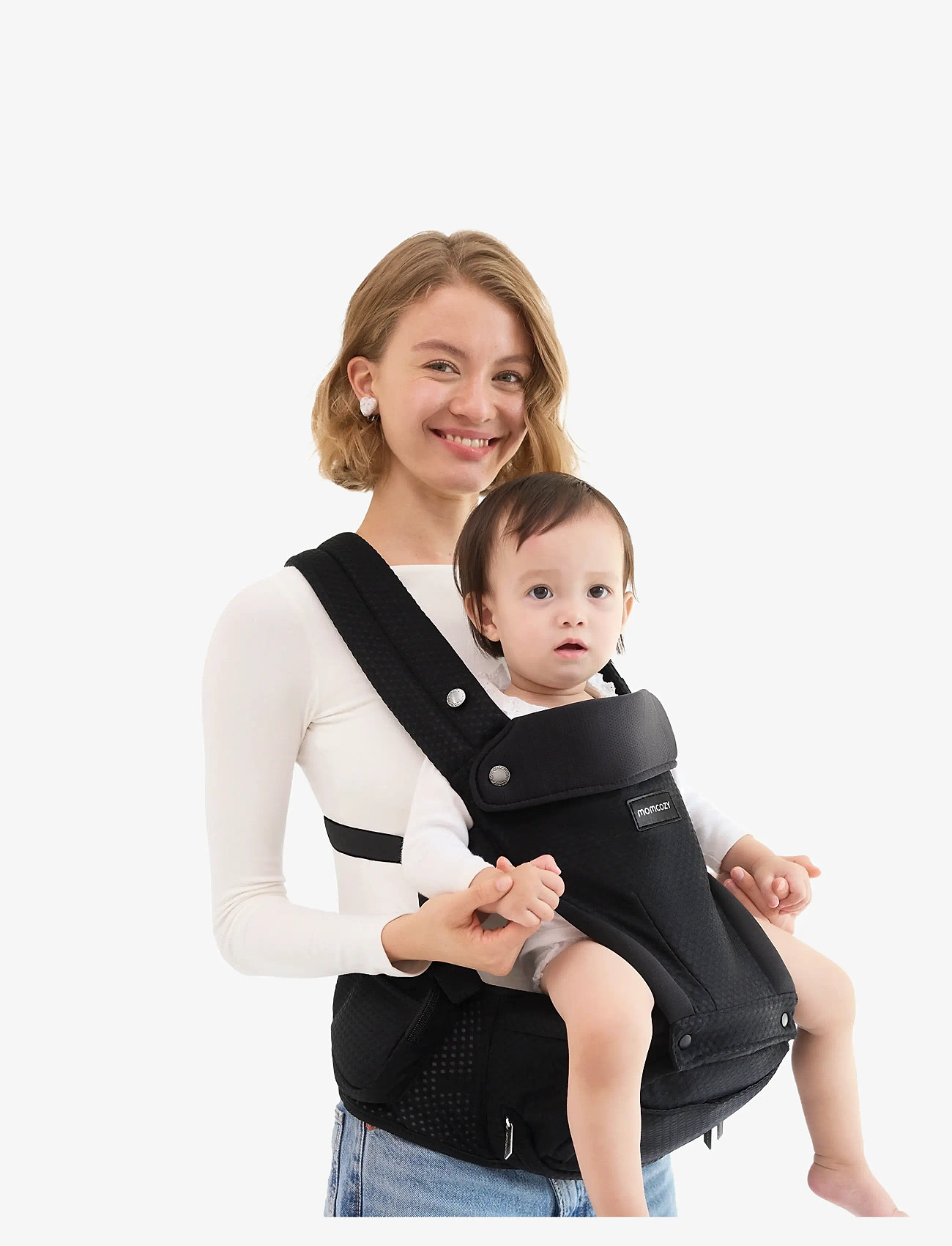 Momcozy - Momcozy  Baby Hip Seat Carrier Black - babytragen & tragetücher - black - 1