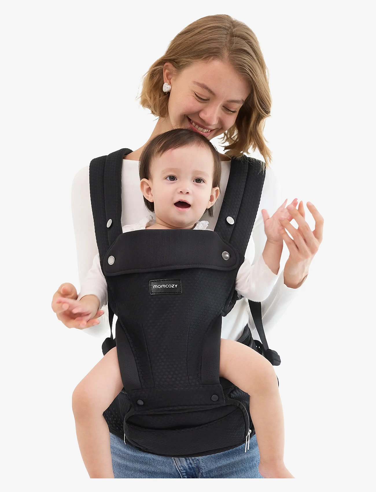 Momcozy - Momcozy  Baby Hip Seat Carrier Black - babytragen & tragetücher - black - 2