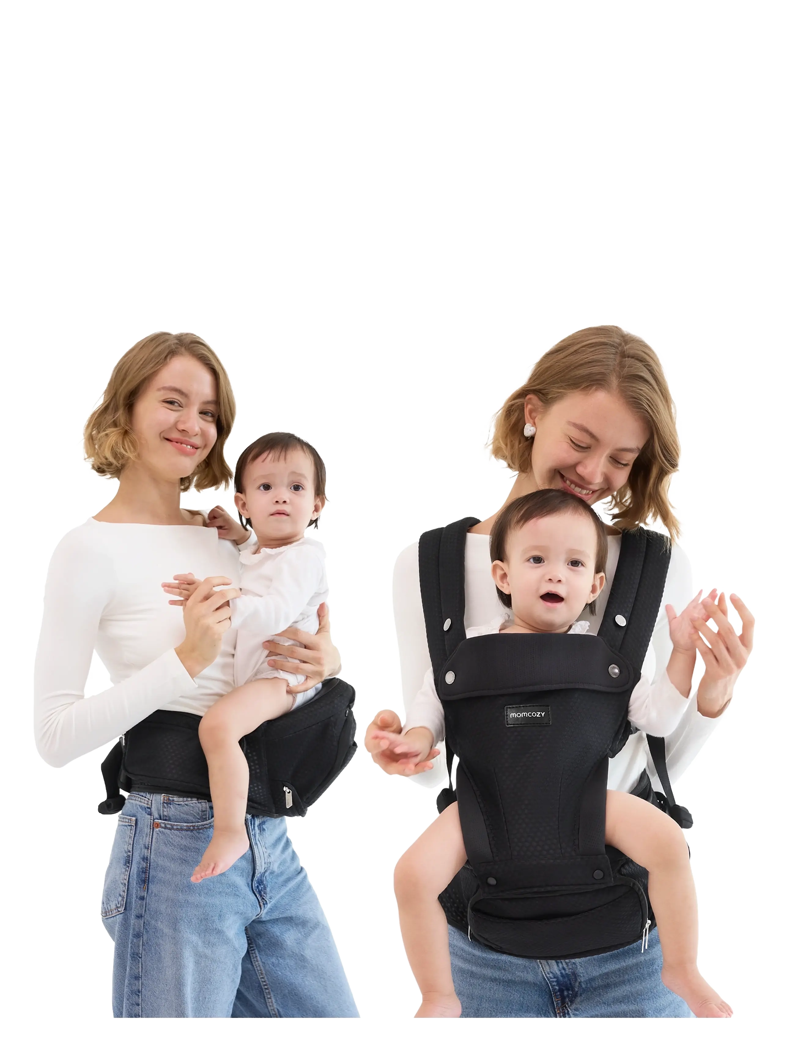 Momcozy - Momcozy  Baby Hip Seat Carrier Black - babytragen - black - 3