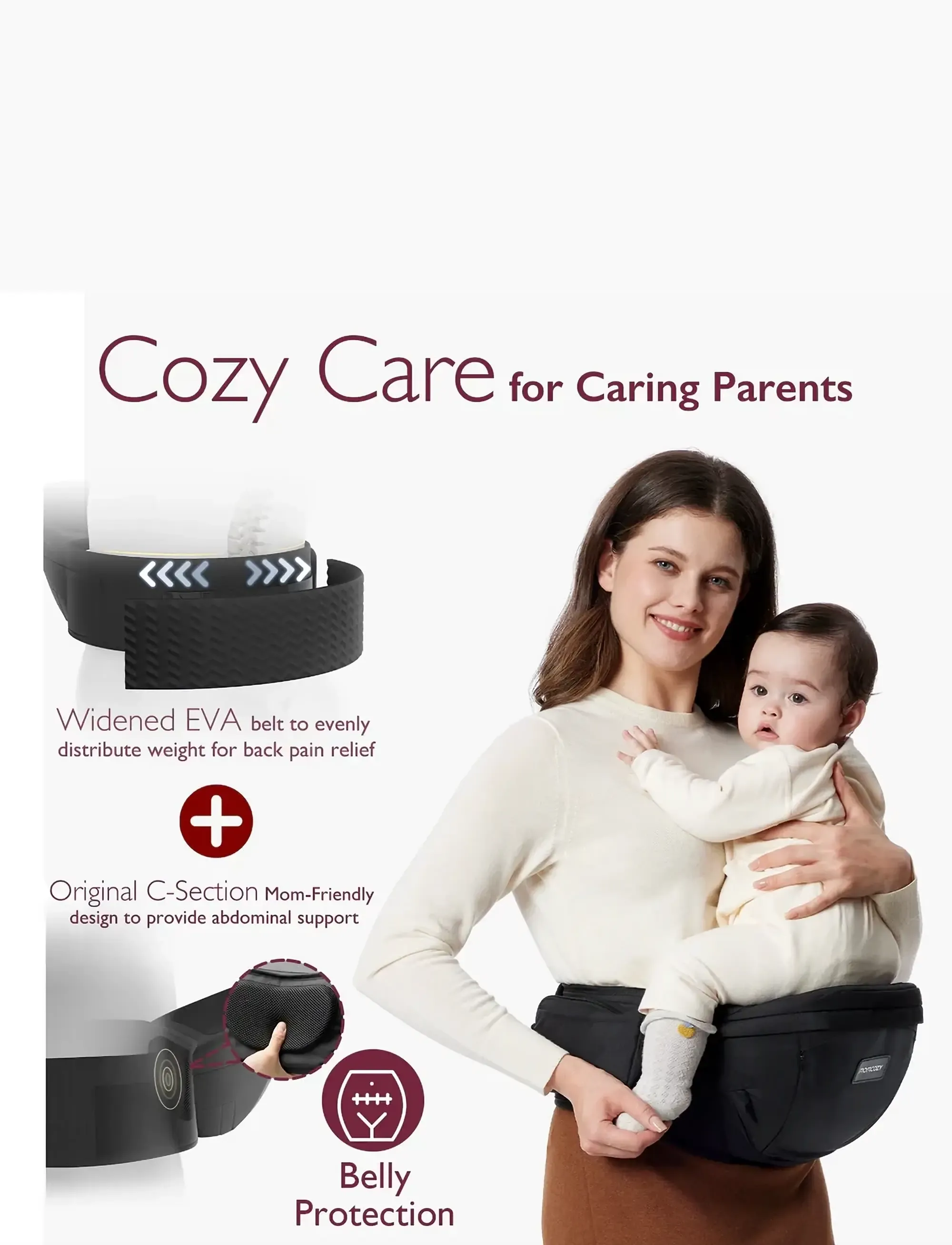Momcozy - Momcozy  Baby Hip Seat Carrier Black - hüftsitz - black - 3