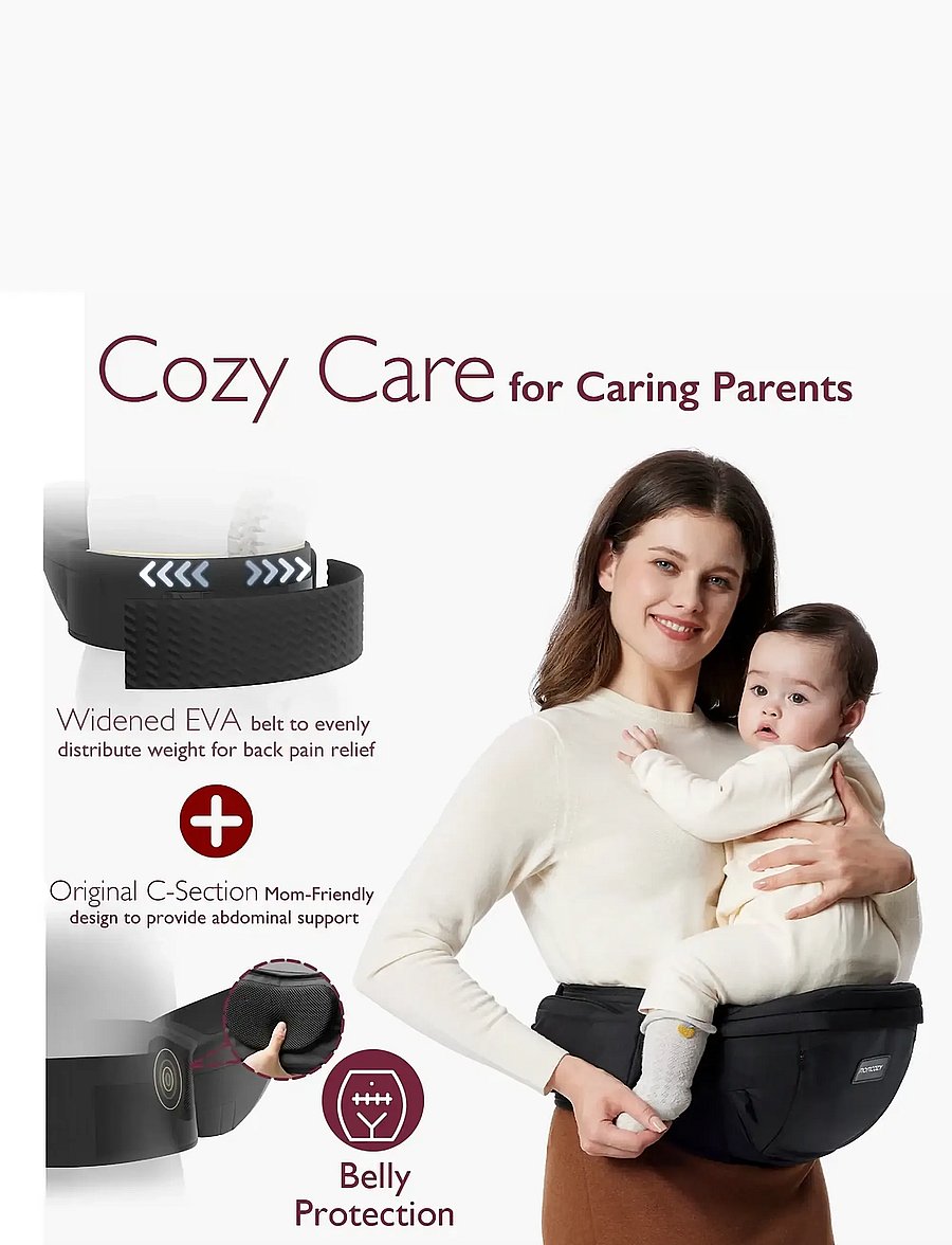 Momcozy - Momcozy Baby Hip Seat Carrier Black - hüftsitz - black - 3