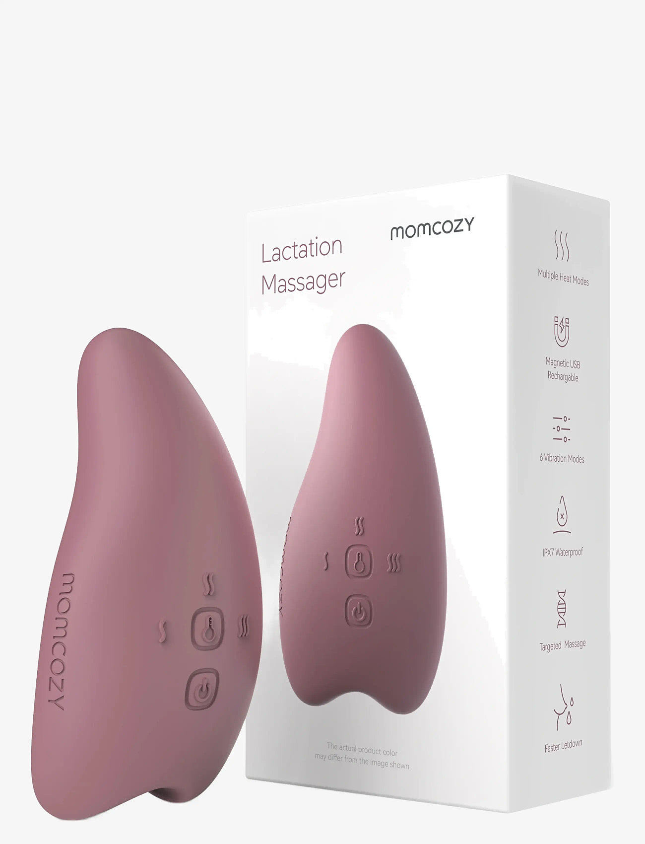 Momcozy - Momcozy  Warming and Vibrating Single Pack Lactation Massagers - rinnapumbad ja lisatarvikud - red - 3