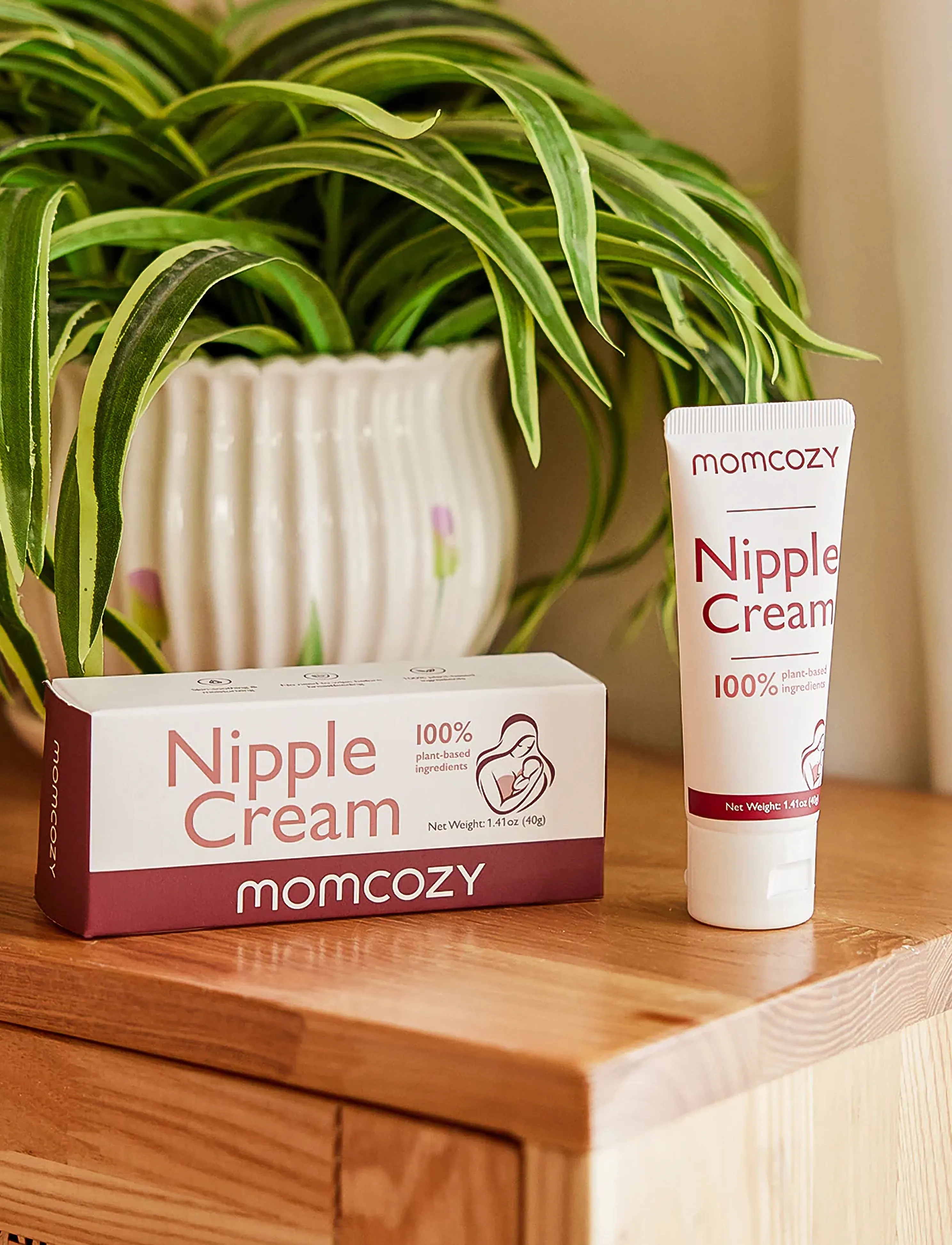 Momcozy - Momcozy  100% Natural Vegan Lanolin-free Nipple Butter - hautpflege für schwangere - white - 4