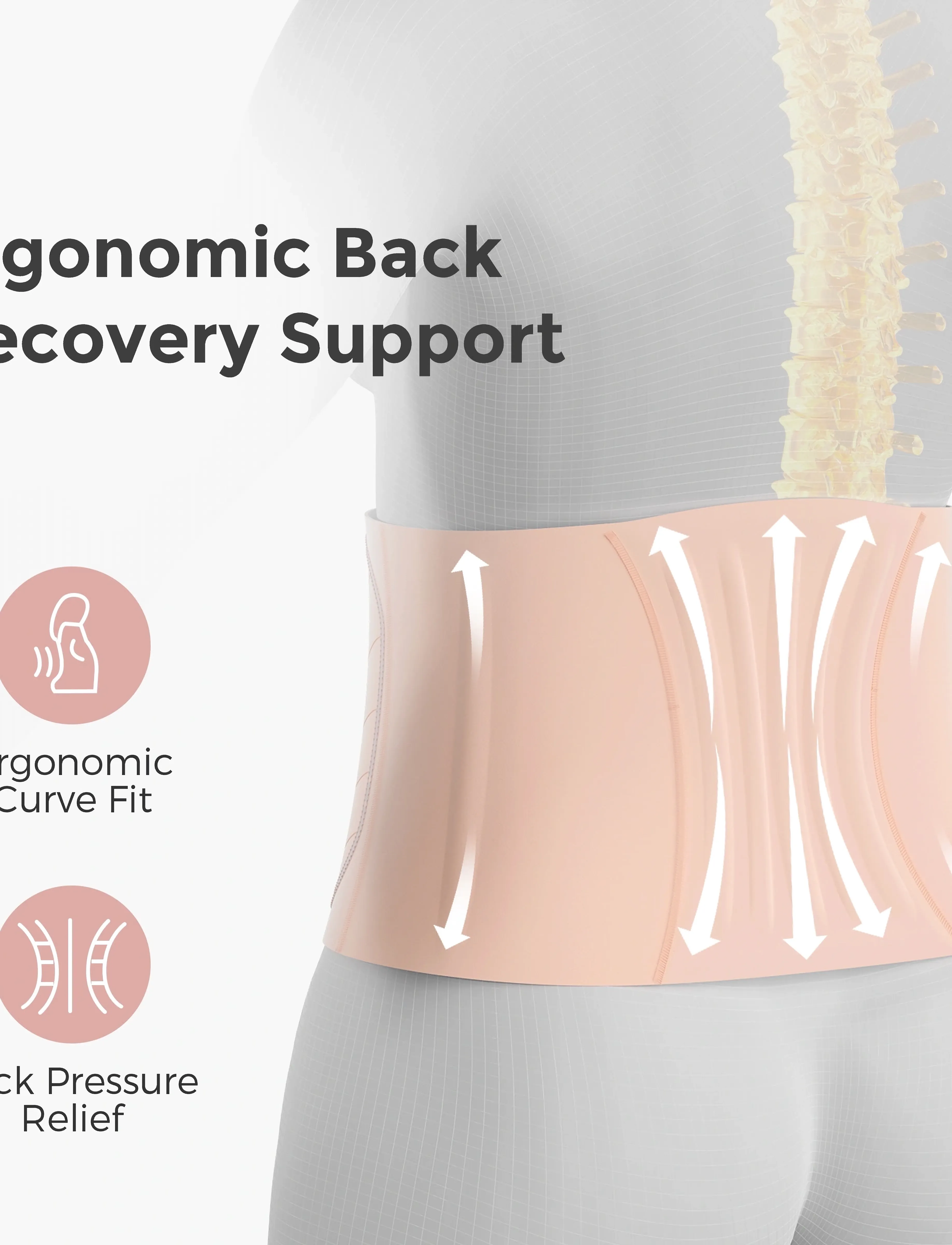 Momcozy - Momcozy  Ergowrap M Postpartum Belly Band Oyster Pink - graviditetsprodukter - oyster pink - 5