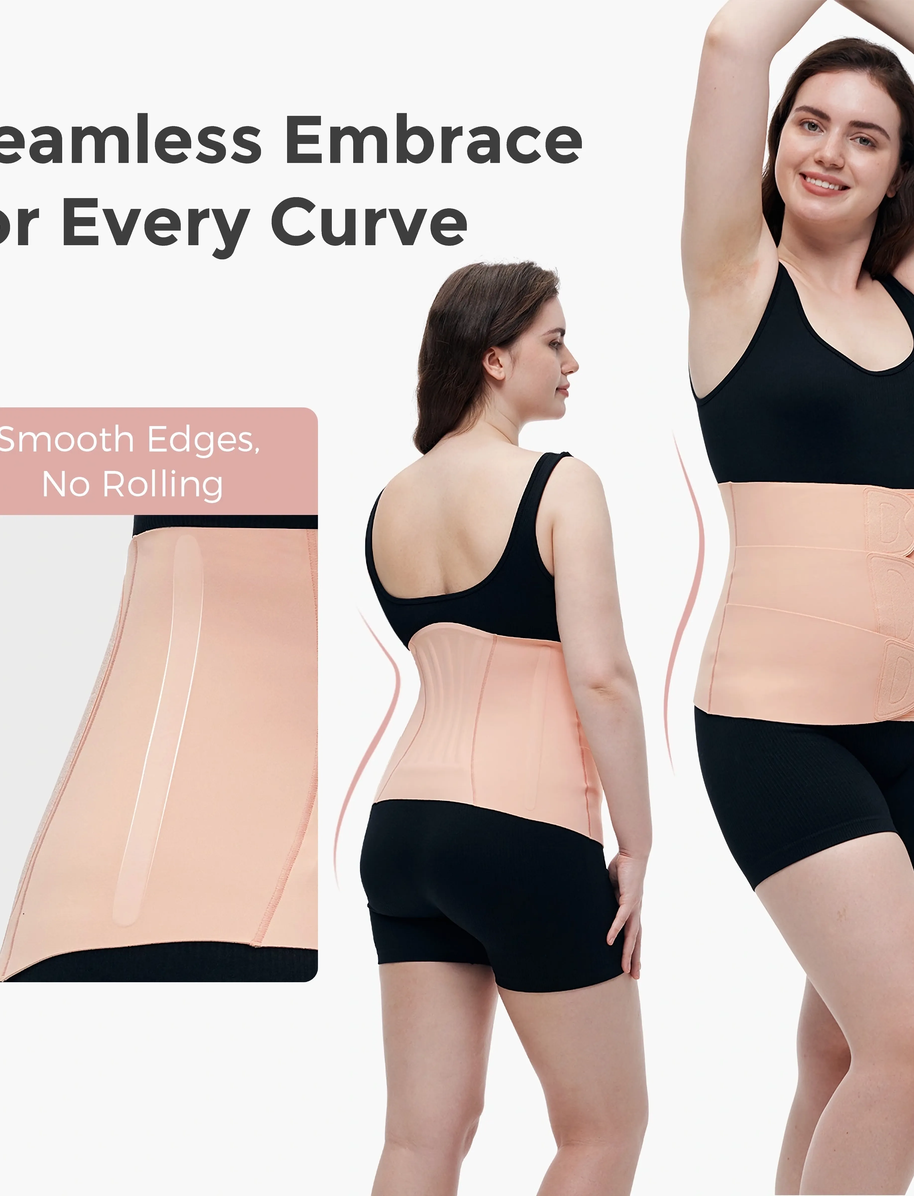 Momcozy Ergowrap Xl Postpartum Belly Band Oyster Pink, XL, Shapewear, Beige - Oberteile, Frauen