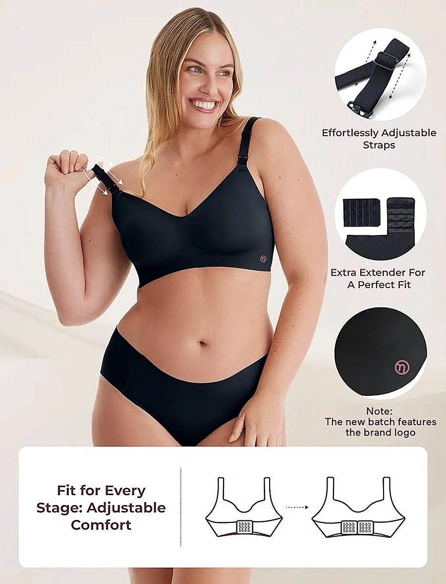 Momcozy - Momcozy YN21 M Maternity Nursing Bra Black - lingerie - black - 5
