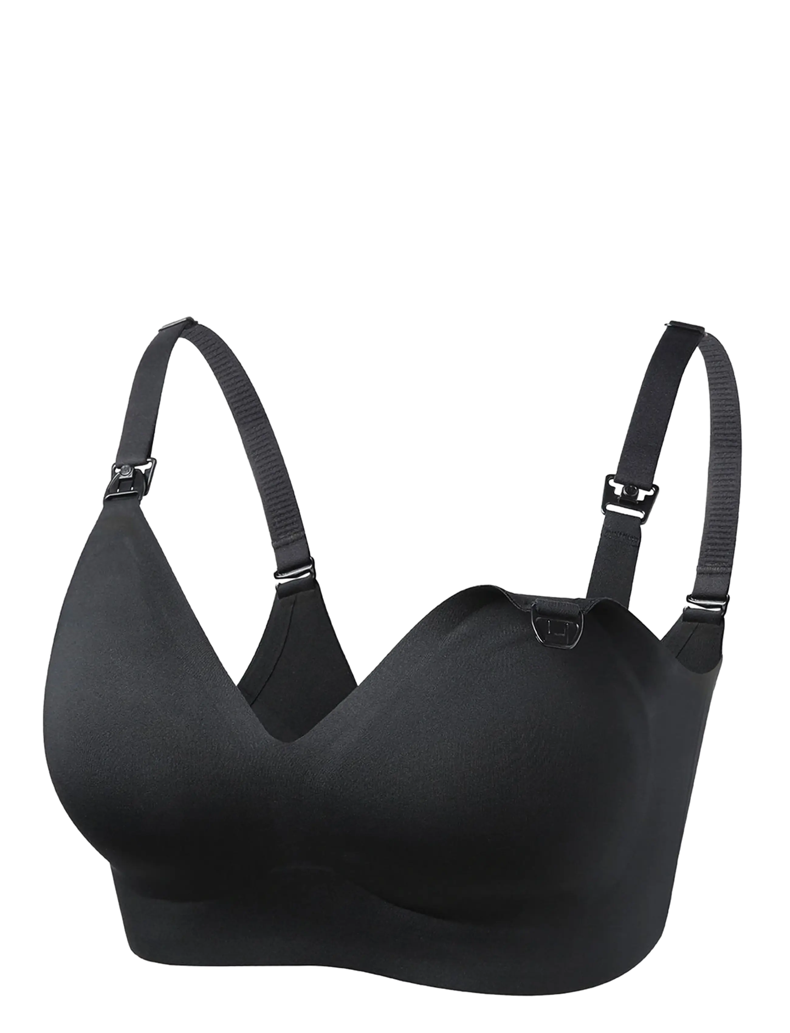 Momcozy Momcozy  YN21 XL Maternity Nursing Bra Black - undertøj - black - Ventetøj - BLACK / black