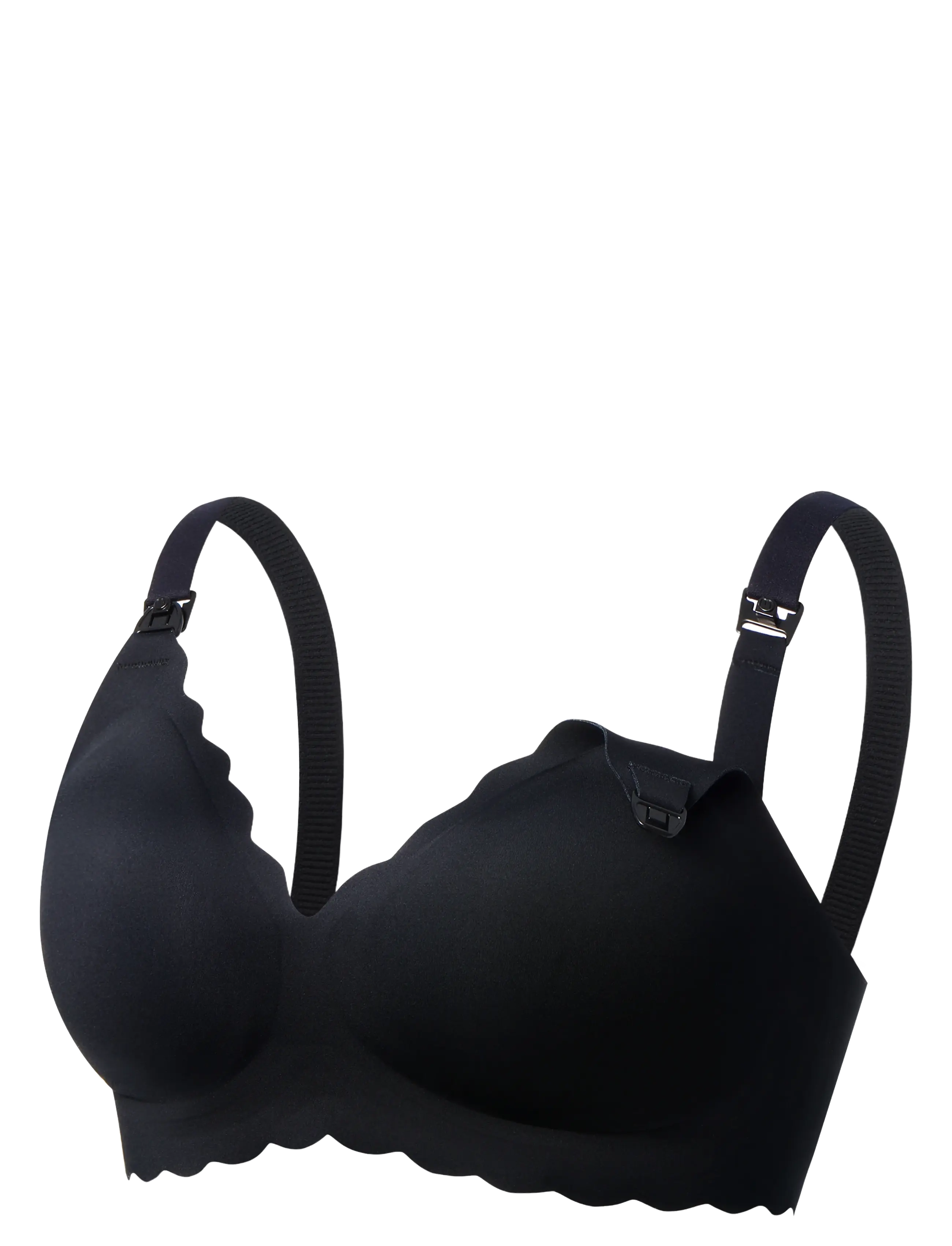 Momcozy Momcozy  YN46 XL Seamless Support Floral Bra Black - Barošanas krūšturi - BLACK / black