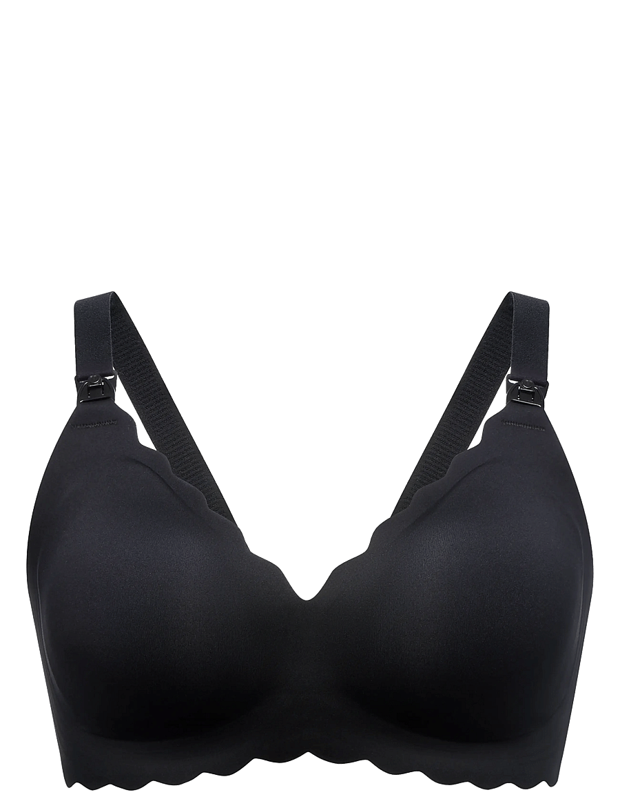 Momcozy - Momcozy YN46 XL Seamless Support Floral Bra Black - bügellose bhs - black - 2
