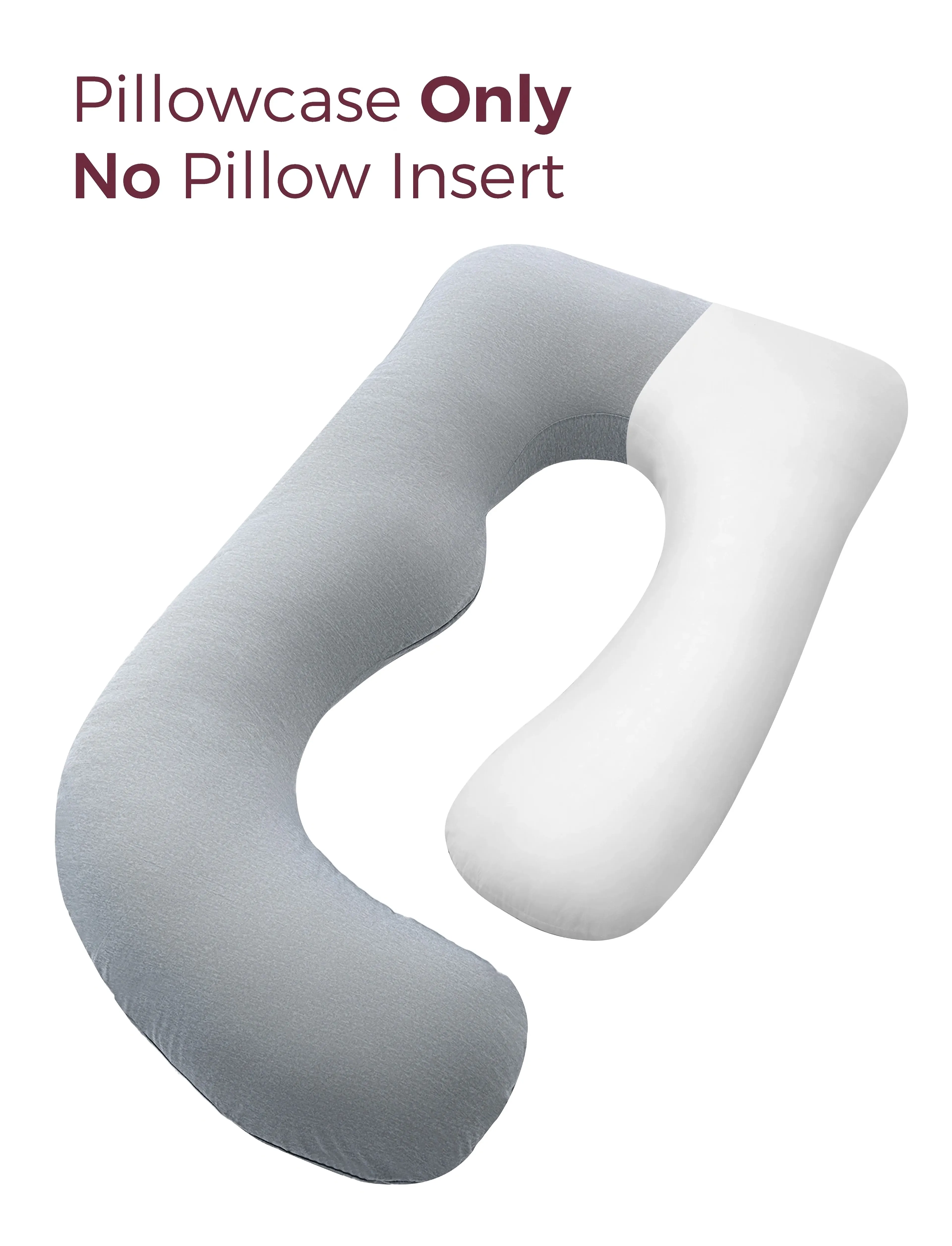 Momcozy - Momcozy  U Shaped Cooling Fabric Pregnancy Pillow Light Grey - light grey - 3