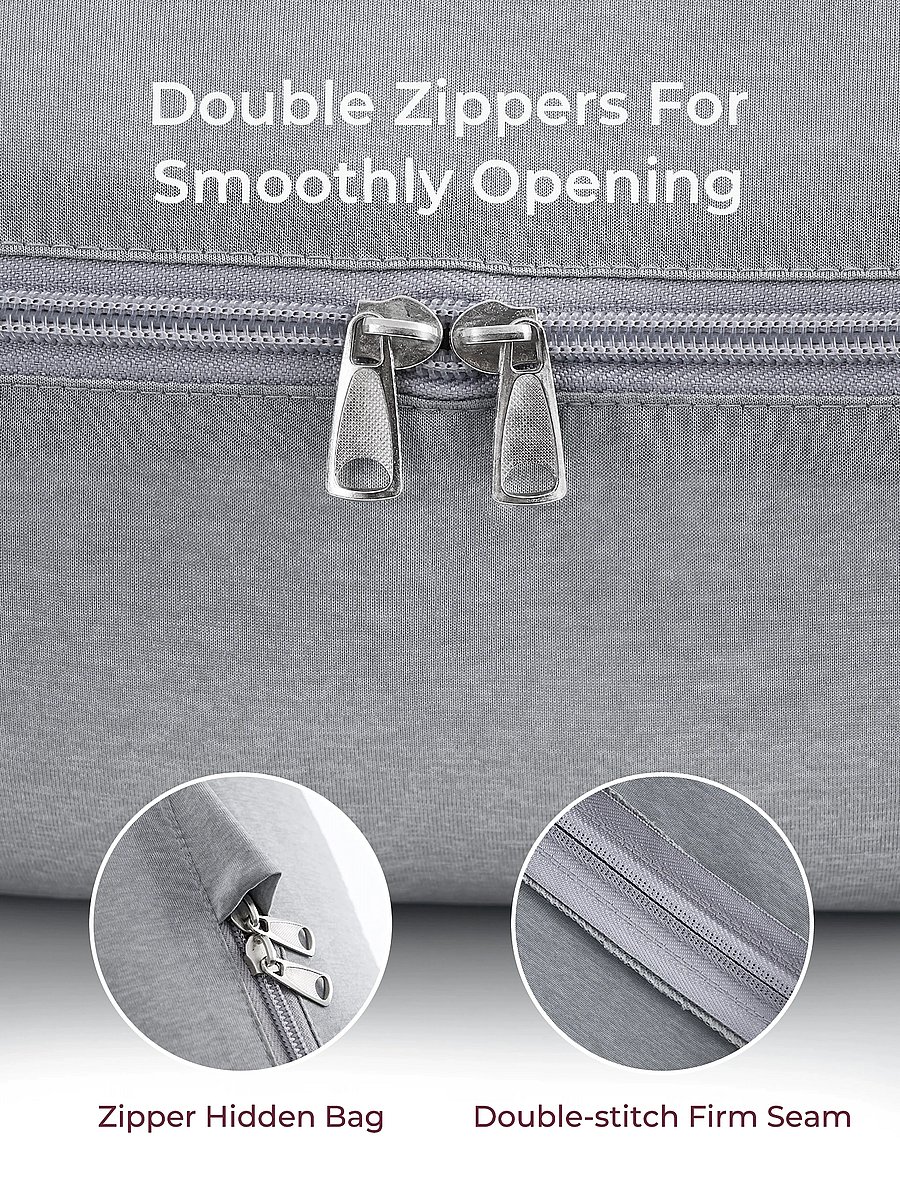 Momcozy - Momcozy U Shaped Cooling Fabric Pregnancy Pillow Light Grey - light grey - 4