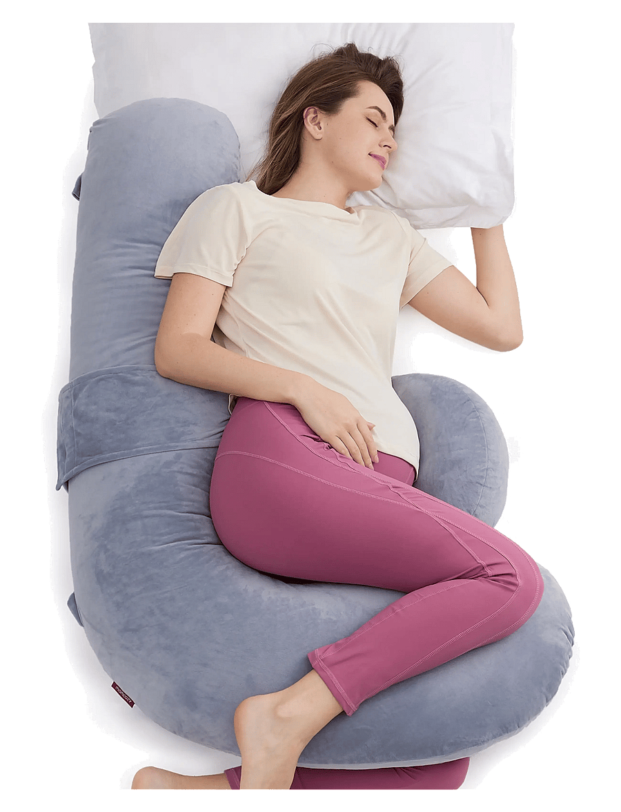Momcozy - Momcozy F Shaped Air Layer Pregnancy Pillow Grey - produits de grossesse - grey - 1