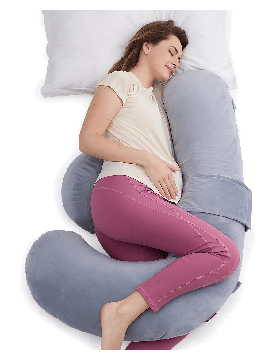 Momcozy - Momcozy F Shaped Air Layer Pregnancy Pillow Grey - produits de grossesse - grey - 2