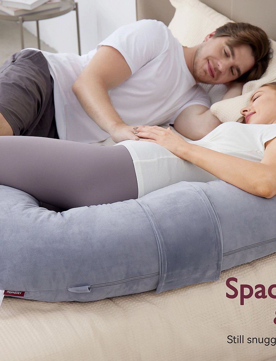 Momcozy - Momcozy F Shaped Air Layer Pregnancy Pillow Grey - produits de grossesse - grey - 5