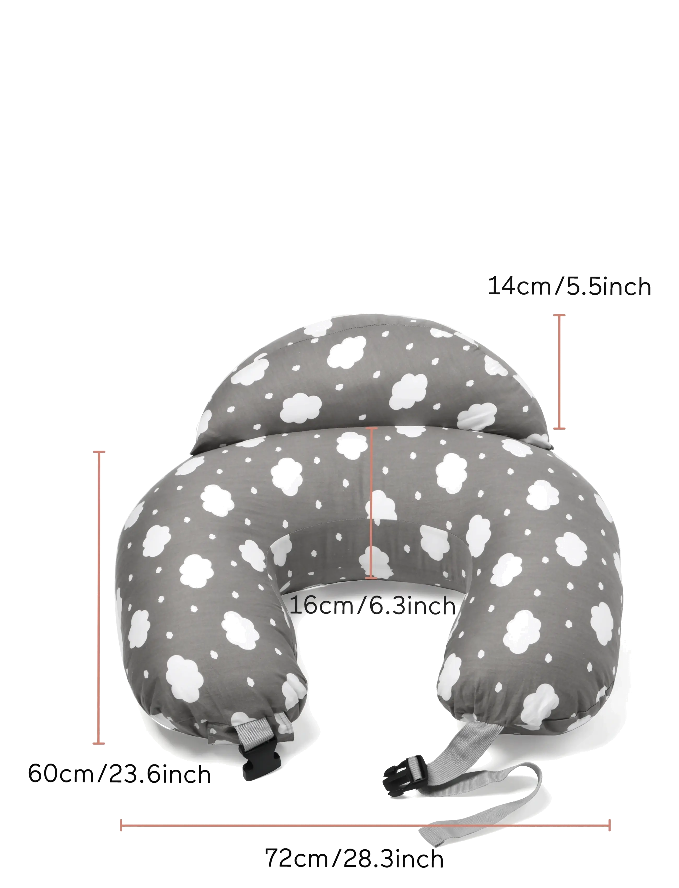 Momcozy - Momcozy  Ajustable Nursing Pillow - ammepuder - grey - 2