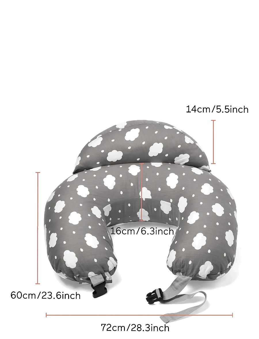 Momcozy - Momcozy Ajustable Nursing Pillow - ammepuder - grey - 2