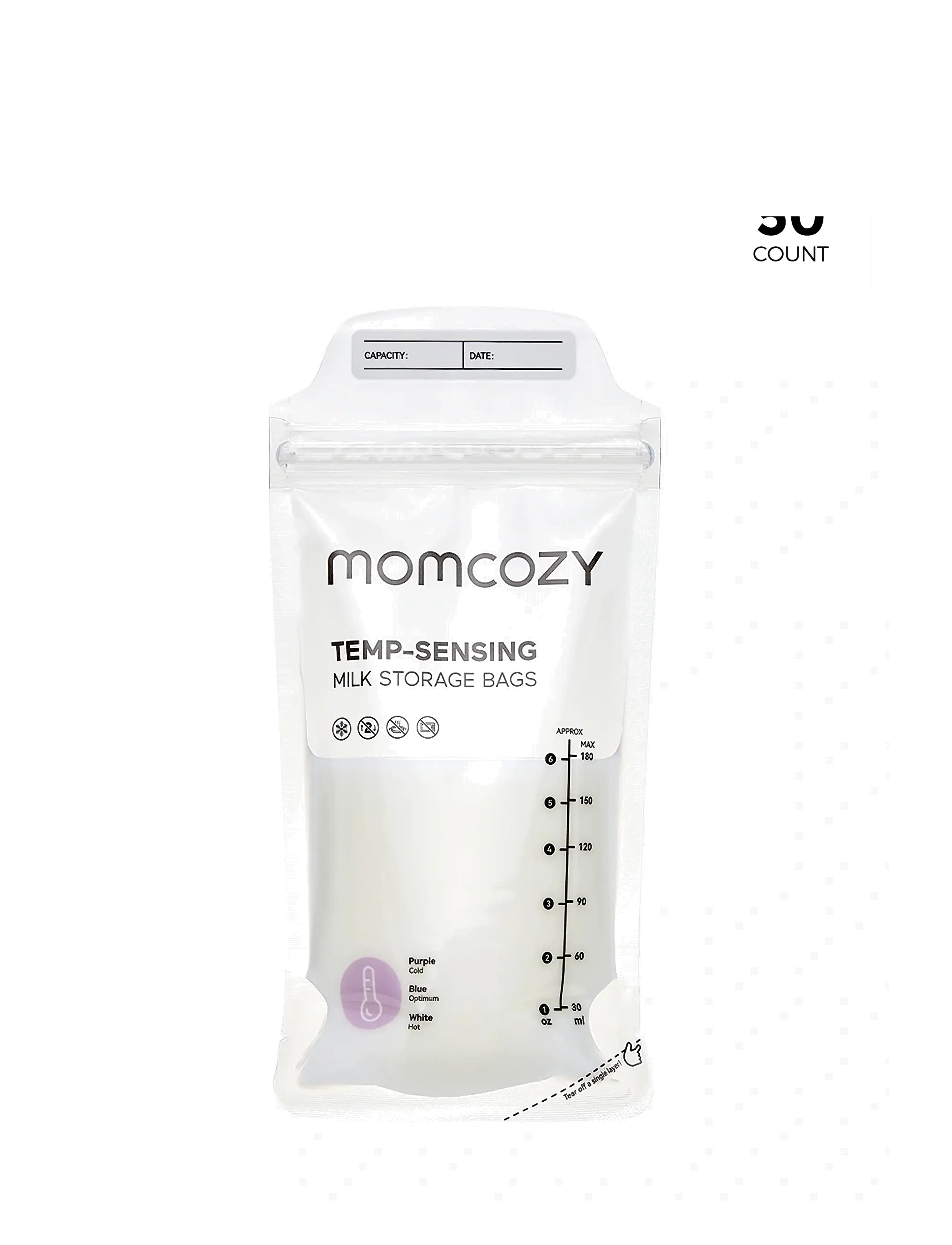 Momcozy Momcozy  Breastmilk Bag 50 pcs - Stillprodukte - WHITE / white