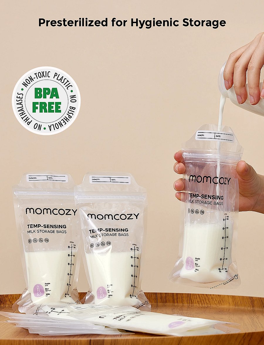 Momcozy - Momcozy Breastmilk Bag 120 pcs - brystpumper og tilbehør - white - 4