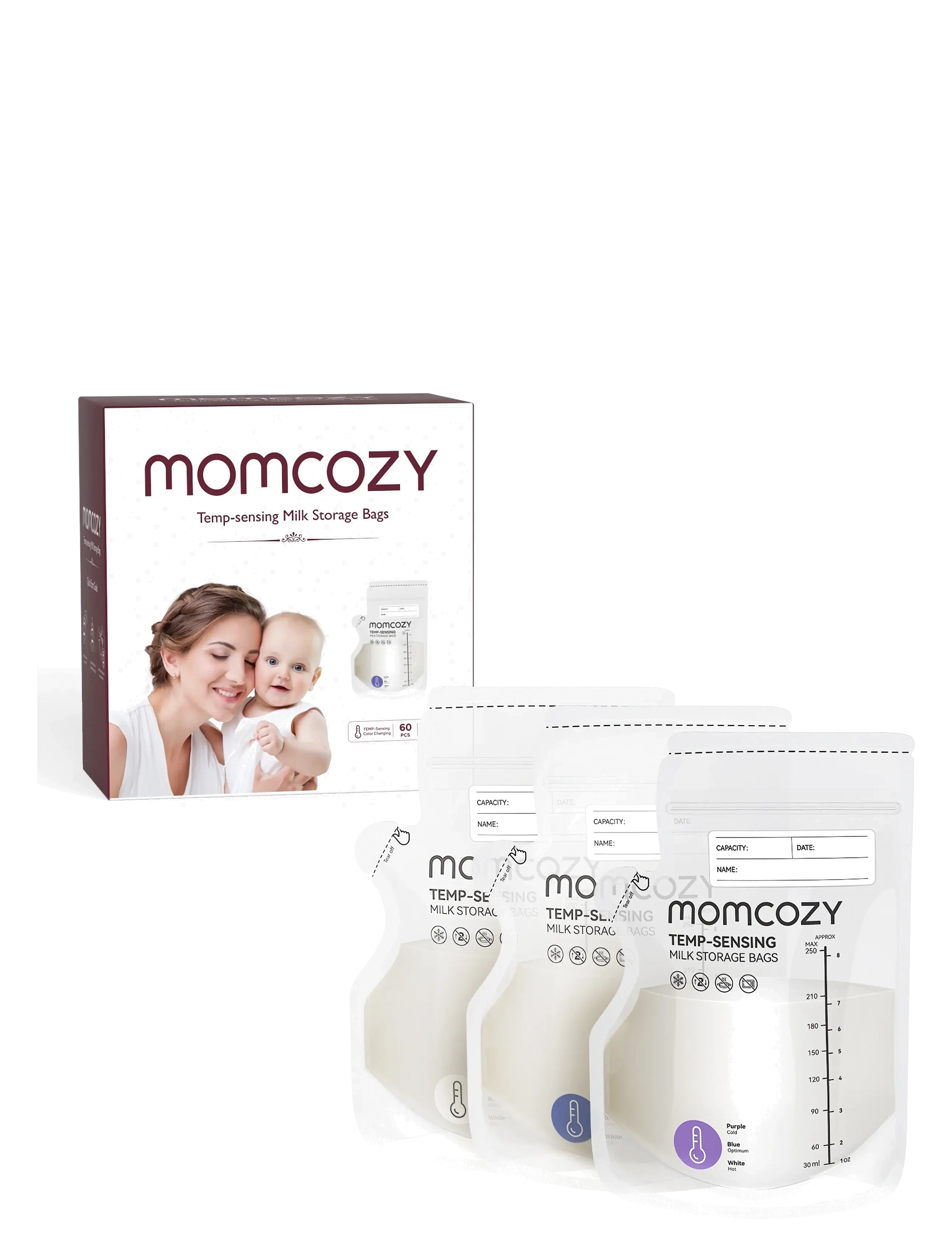 Momcozy Momcozy Spout Breastmilk Storage Bags-60Pcs - Stillprodukte - WHITE / white