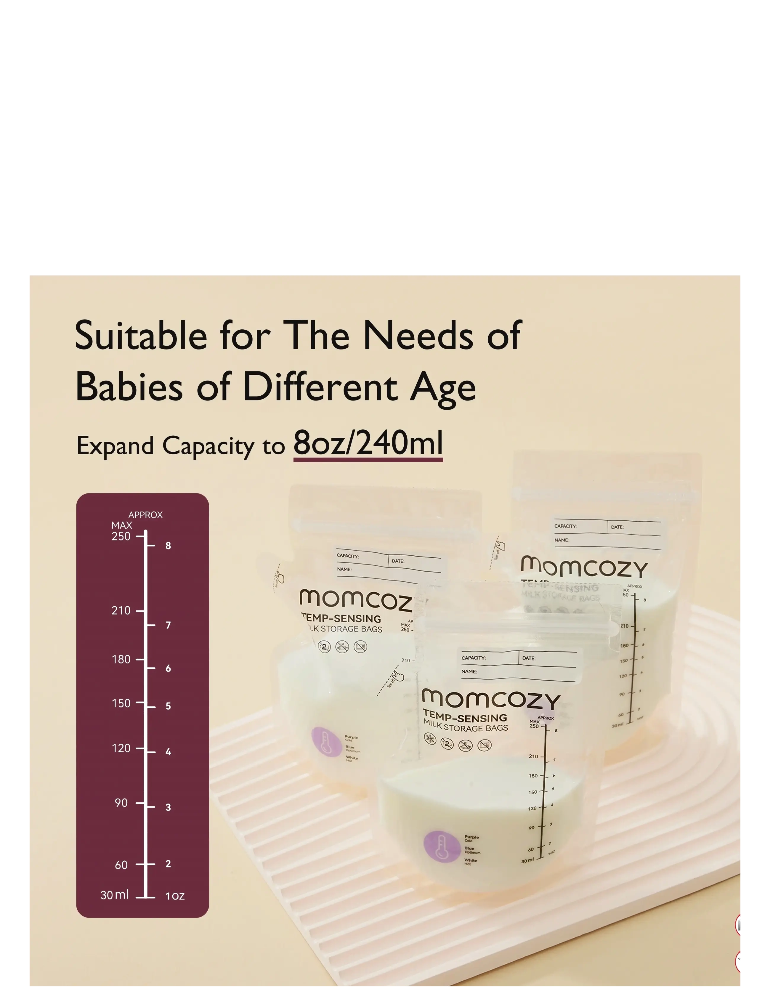Momcozy - Momcozy Spout Breastmilk Storage Bags-60Pcs - tires-lait & accessoires - white - 3