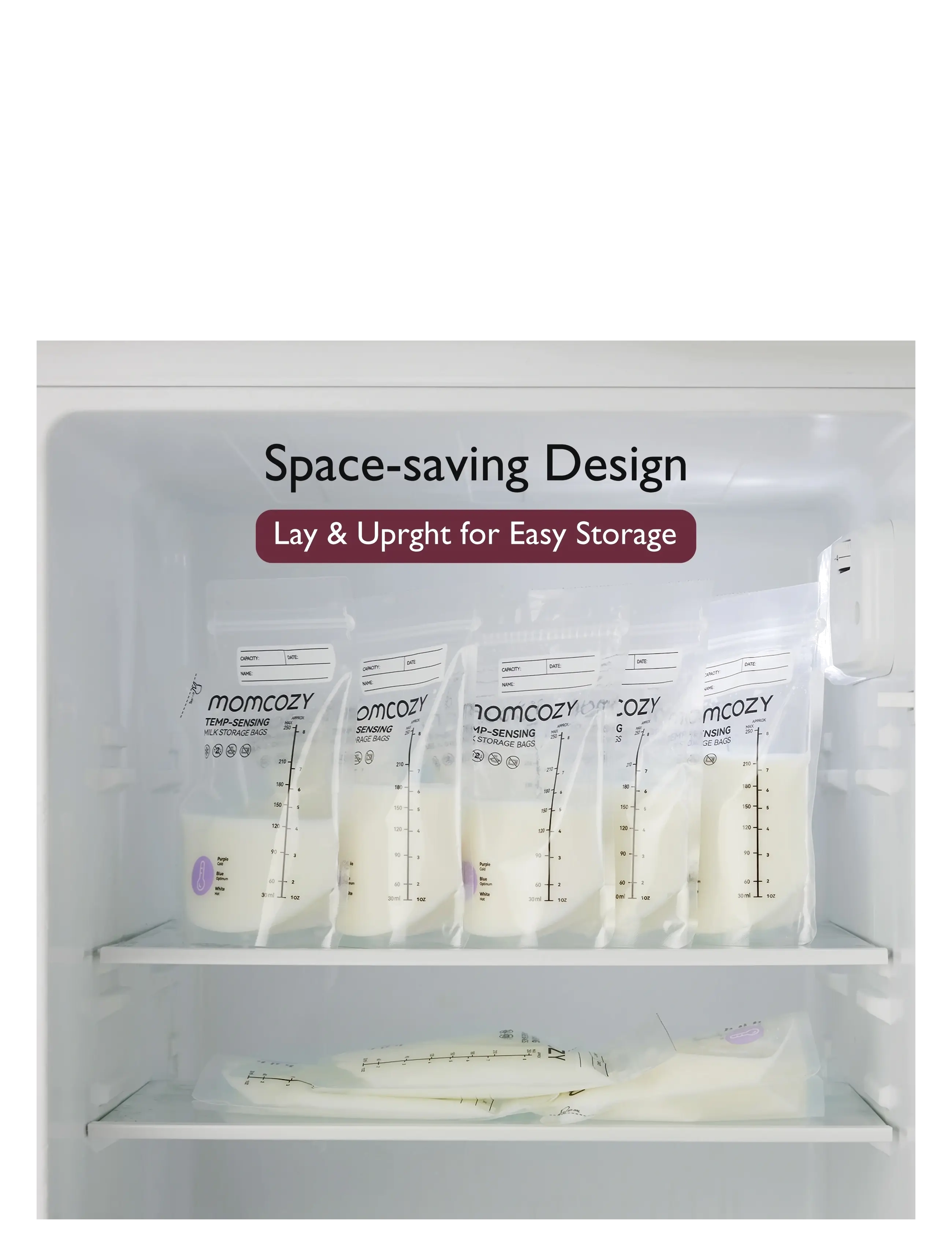 Momcozy - Momcozy Spout Breastmilk Storage Bags-60Pcs - tires-lait & accessoires - white - 5