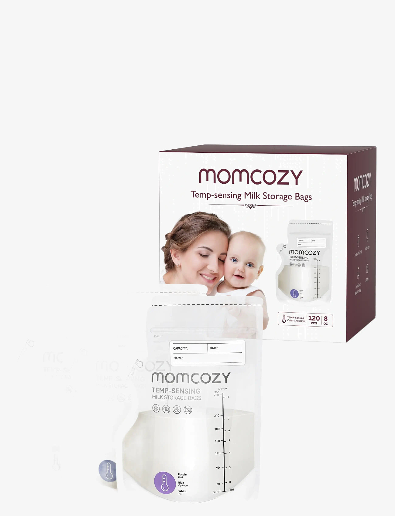 Momcozy - Momcozy Spout Breastmilk Storage Bags-120Pcs - milchpumpen & zubehör - white - 1
