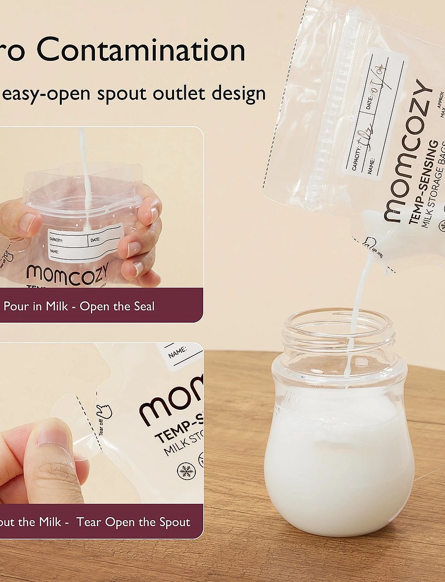Momcozy - Momcozy Spout Breastmilk Storage Bags-120Pcs - white - 2