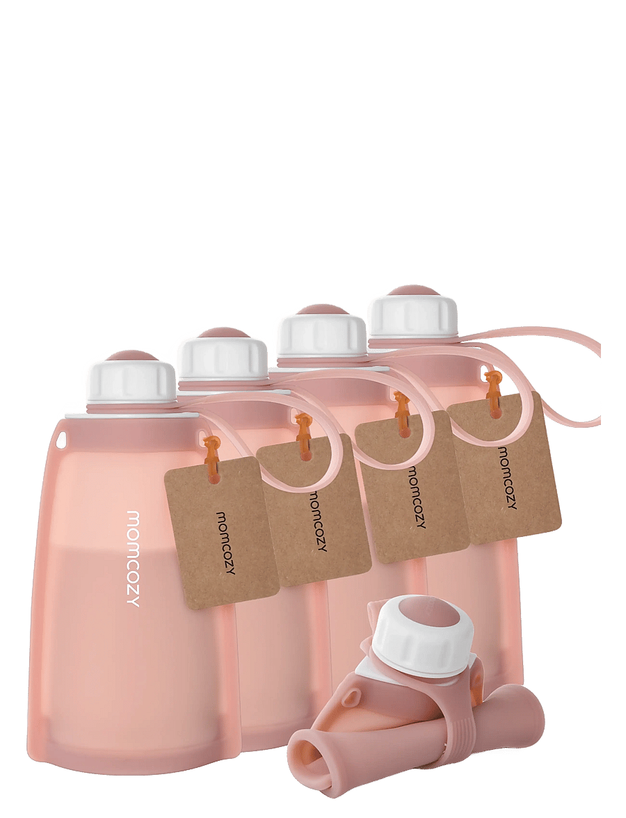 Momcozy - Momcozy Silicone Milk Storage Bags Red 5pcs - milchpumpen & zubehör - red - 1