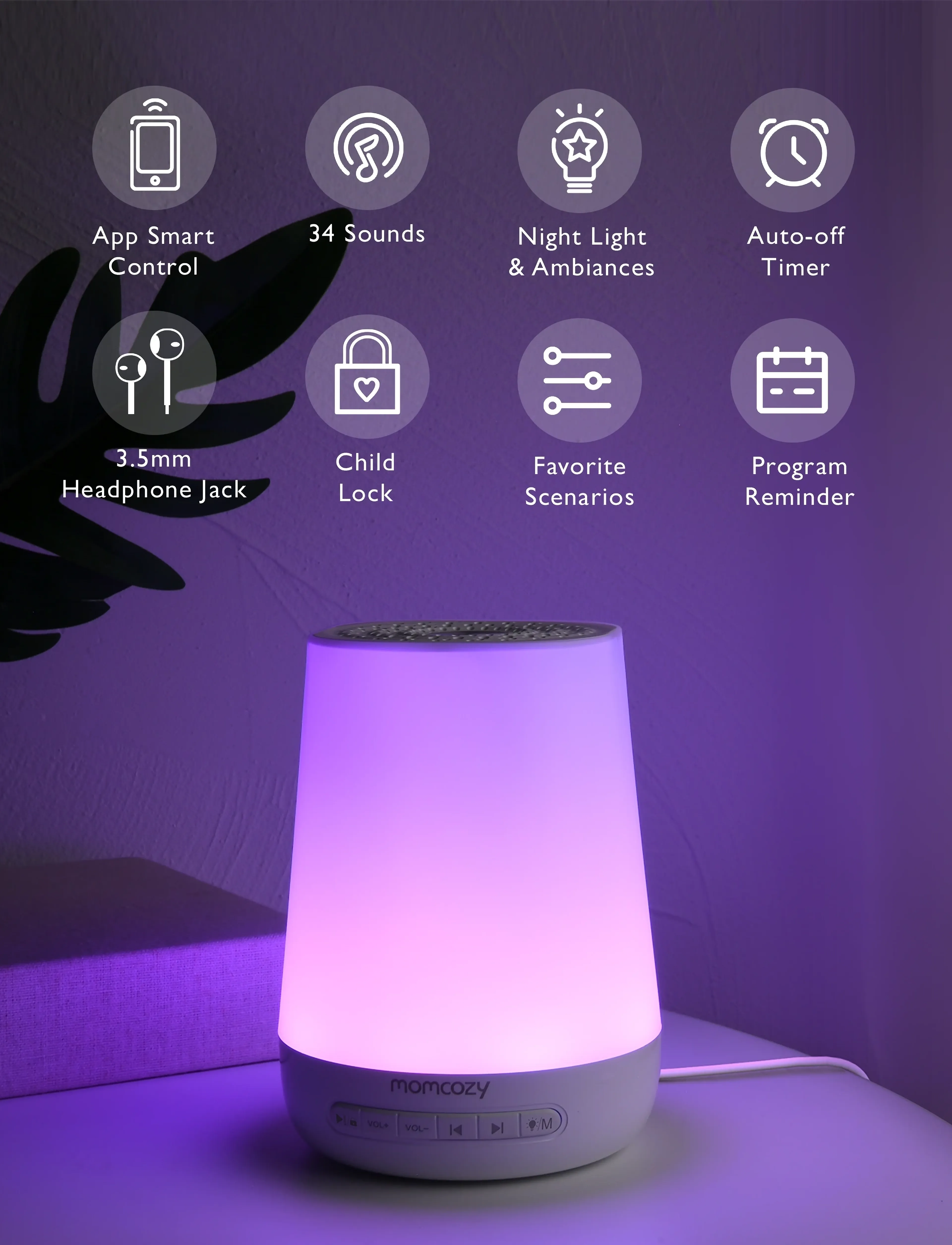 Momcozy - Momcozy  Smart App Remote Control Baby Sound Machine - chambre de bébé - white - 2