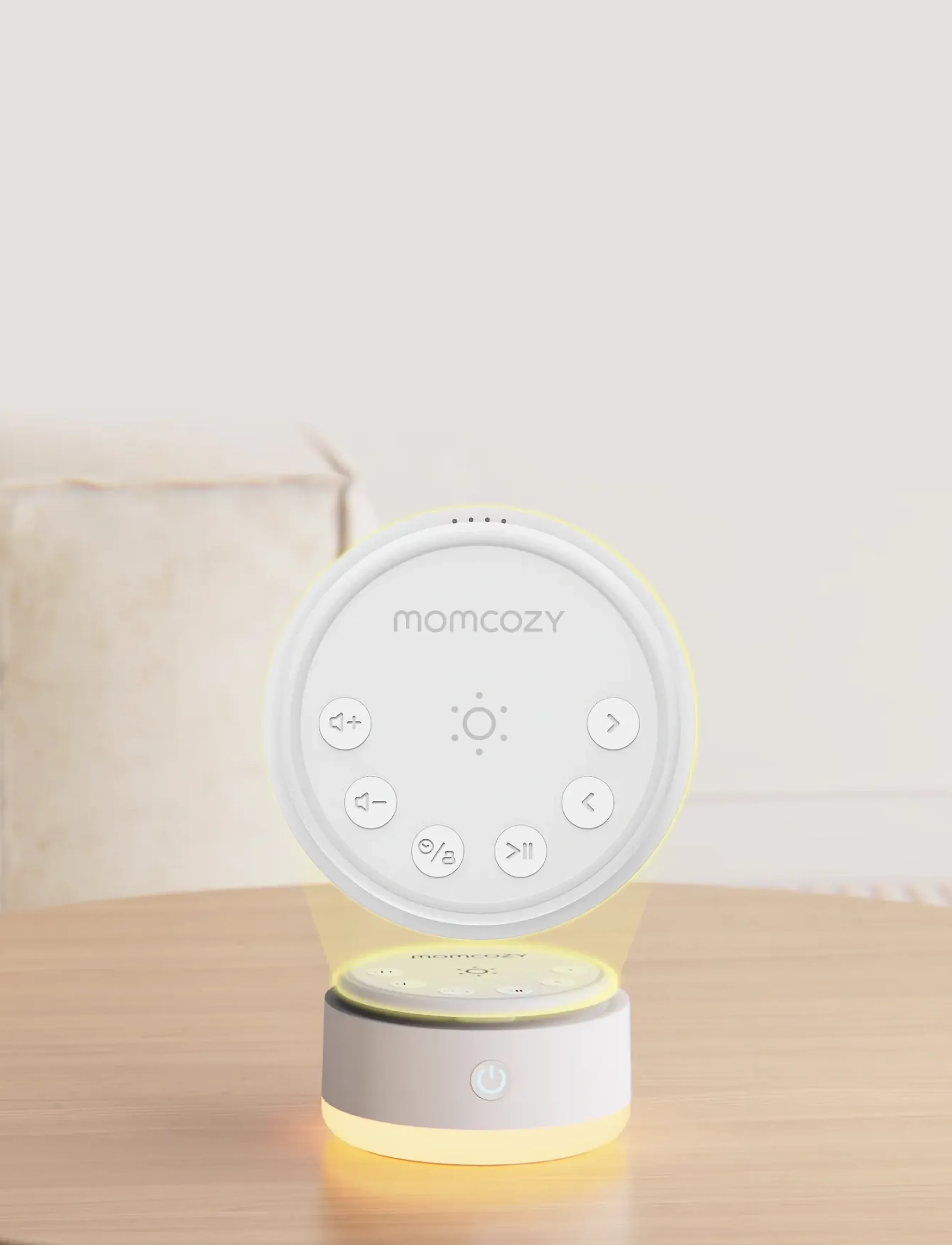 Momcozy Portable Long Battery Life Baby Sound Machine, One Size, Nursery, Weiß - White Noise Machines, Kinder