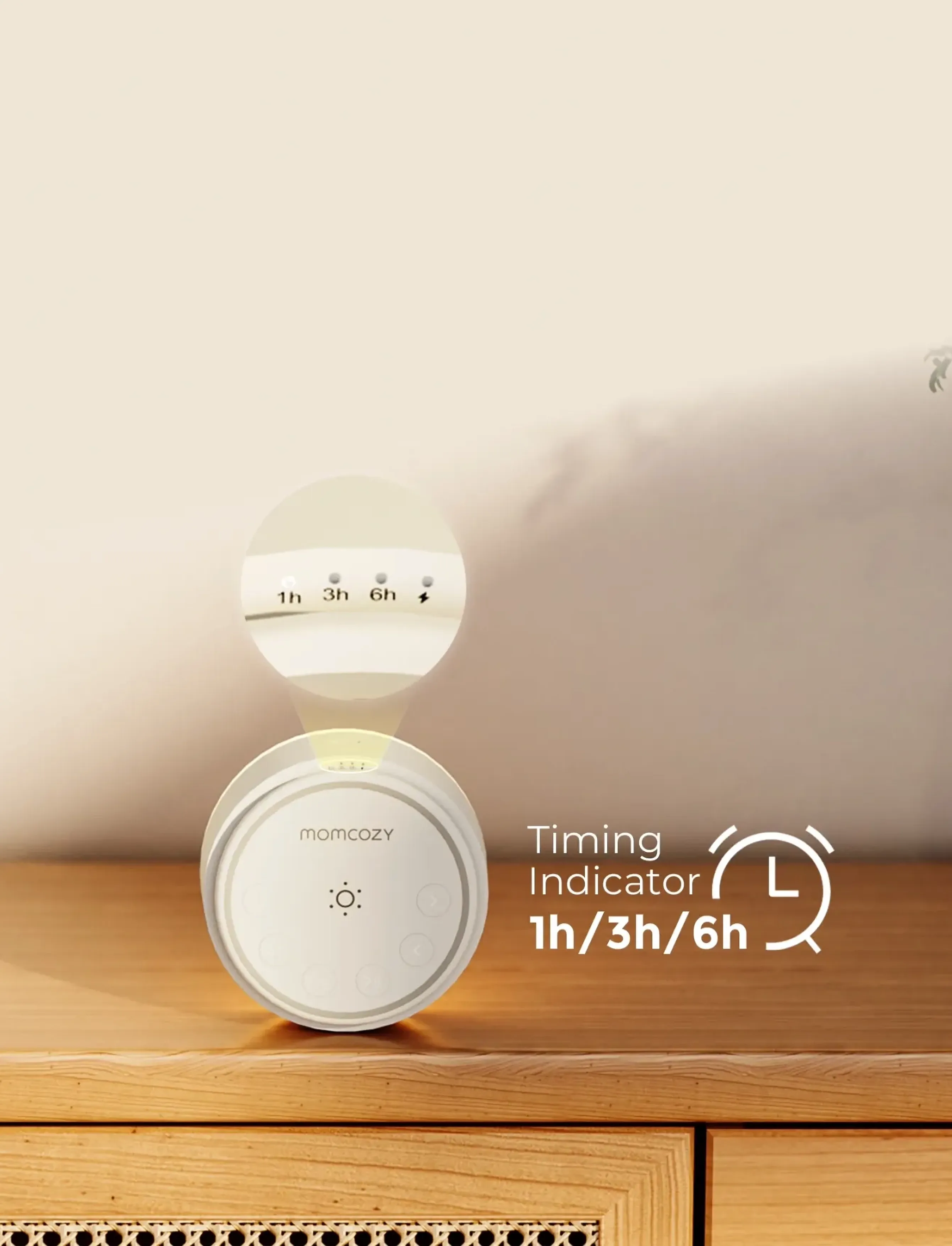Momcozy - Momcozy  Portable Long Battery Life Baby Sound Machine - babyværelse - white - 4