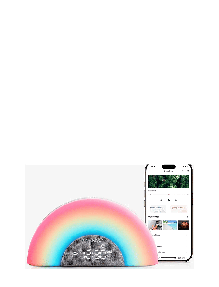 Momcozy - Rainbow White Noise Baby Sound Machine Grey - babyzimmer - grey - 0