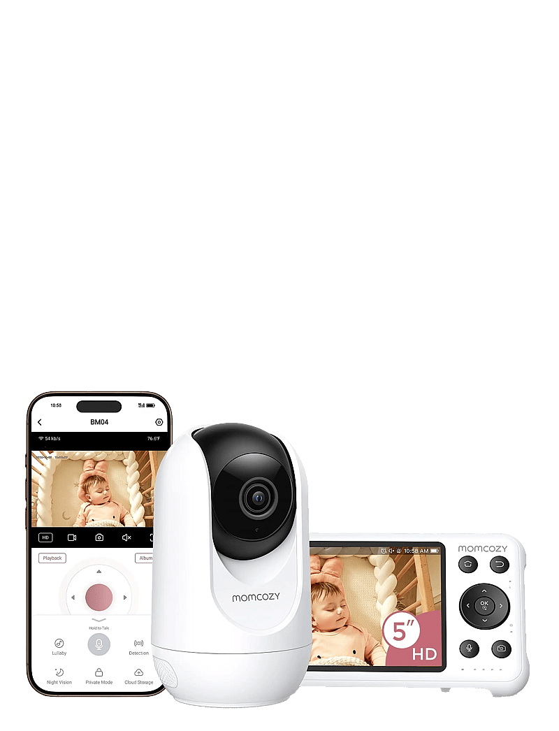 Momcozy - Momcozy Smart WiFi Video Baby monitoring - white - 0