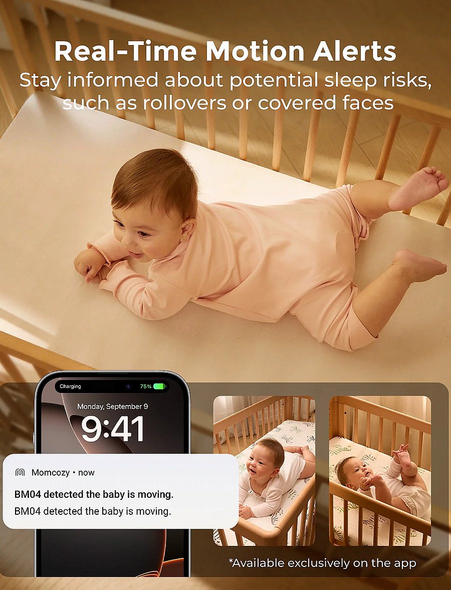 Momcozy - Momcozy Smart WiFi Video Baby monitoring - white - 3