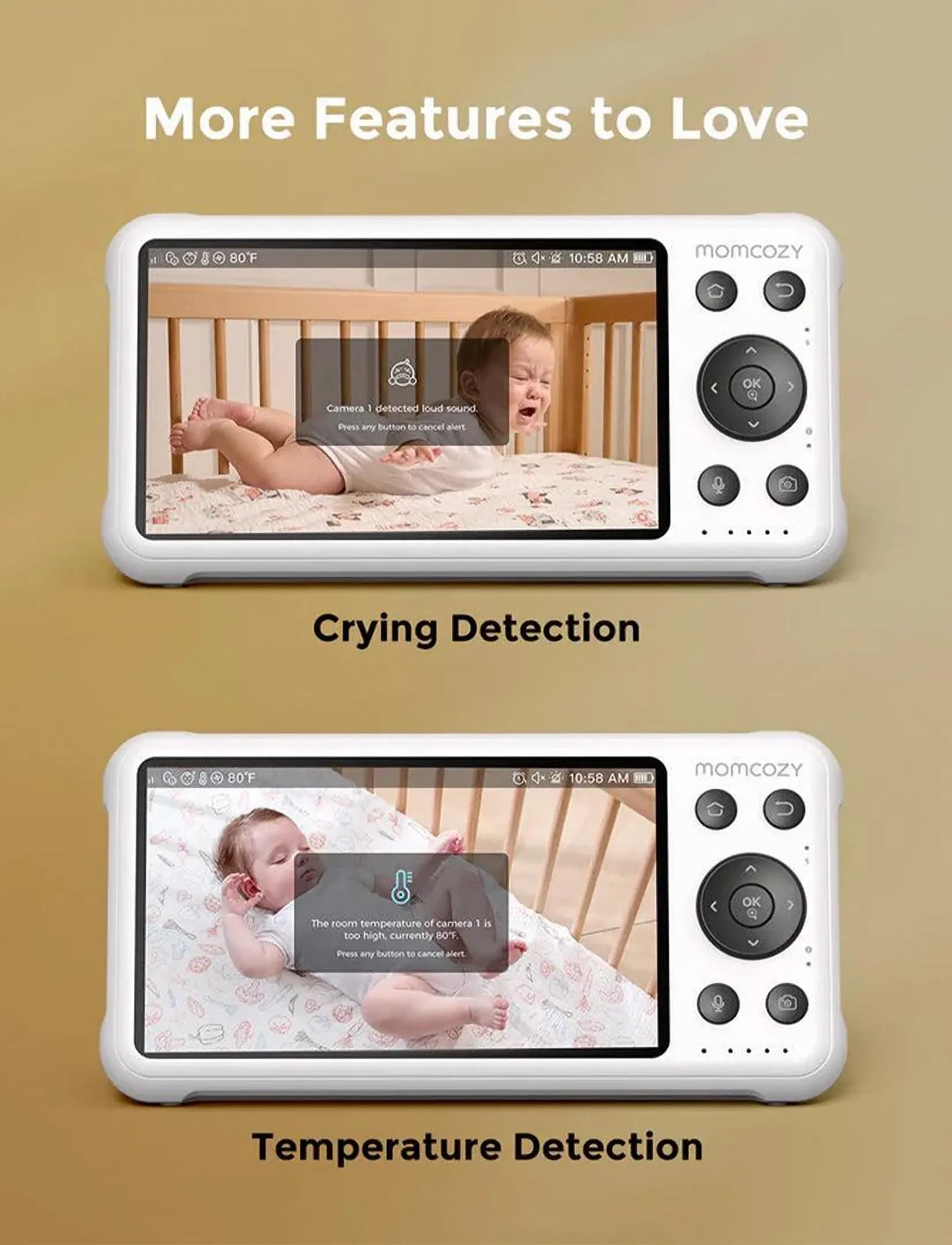 Momcozy - Momcozy  Smart WiFi Video Baby monitoring - white - 4